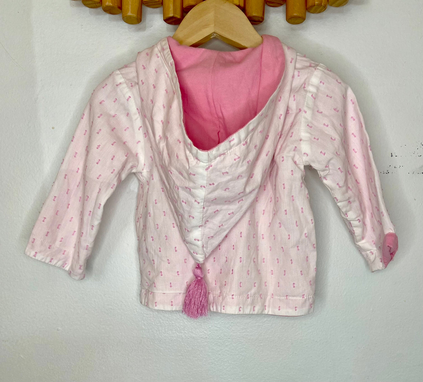 Hatley pink cotton topper 9-12m