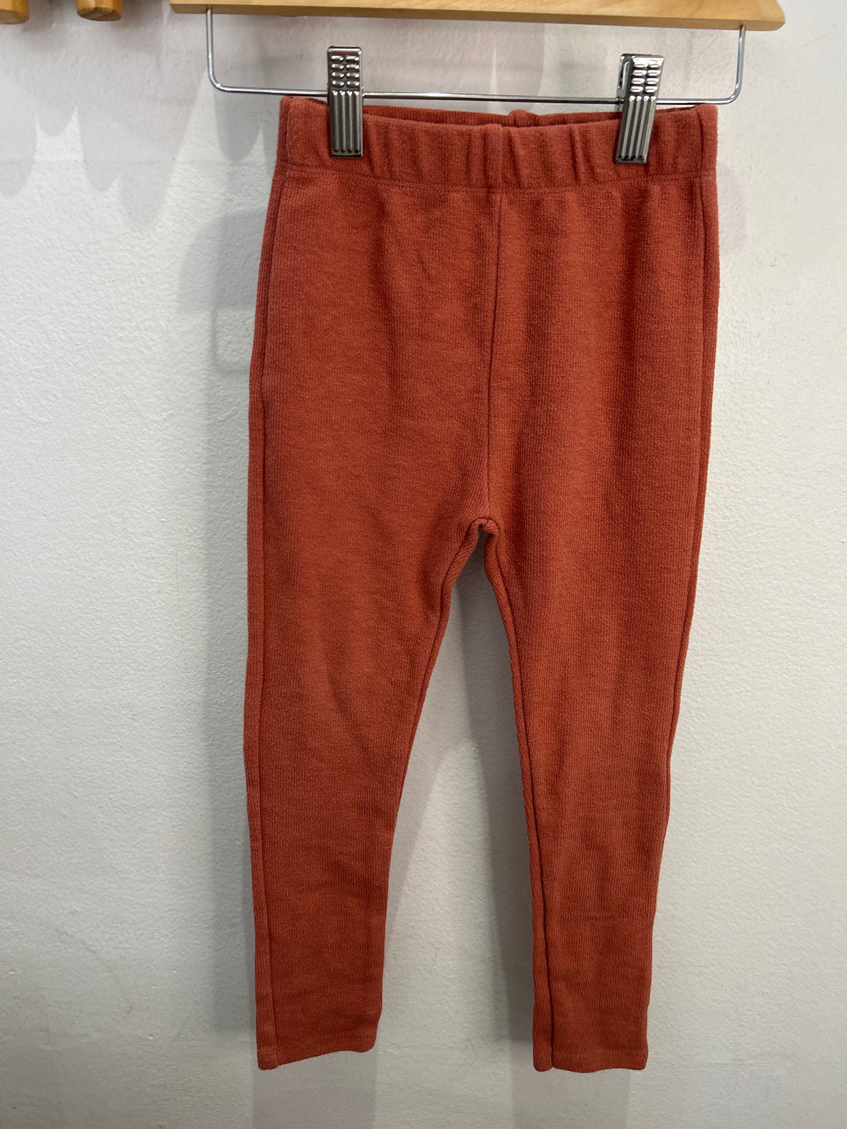 Rust ribbed pants 3-4y