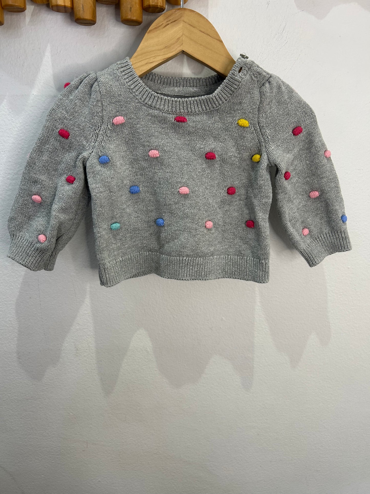 Grey nubs sweater 3-6m