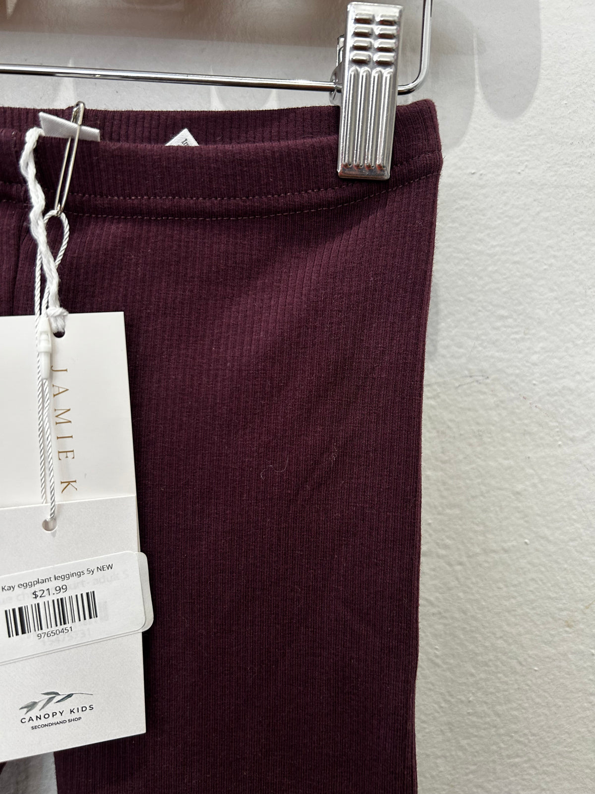 Jamie Kay eggplant leggings 5y NEW