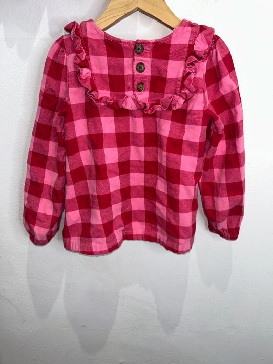 Hannah Andersson flannel checkered tunic 4y