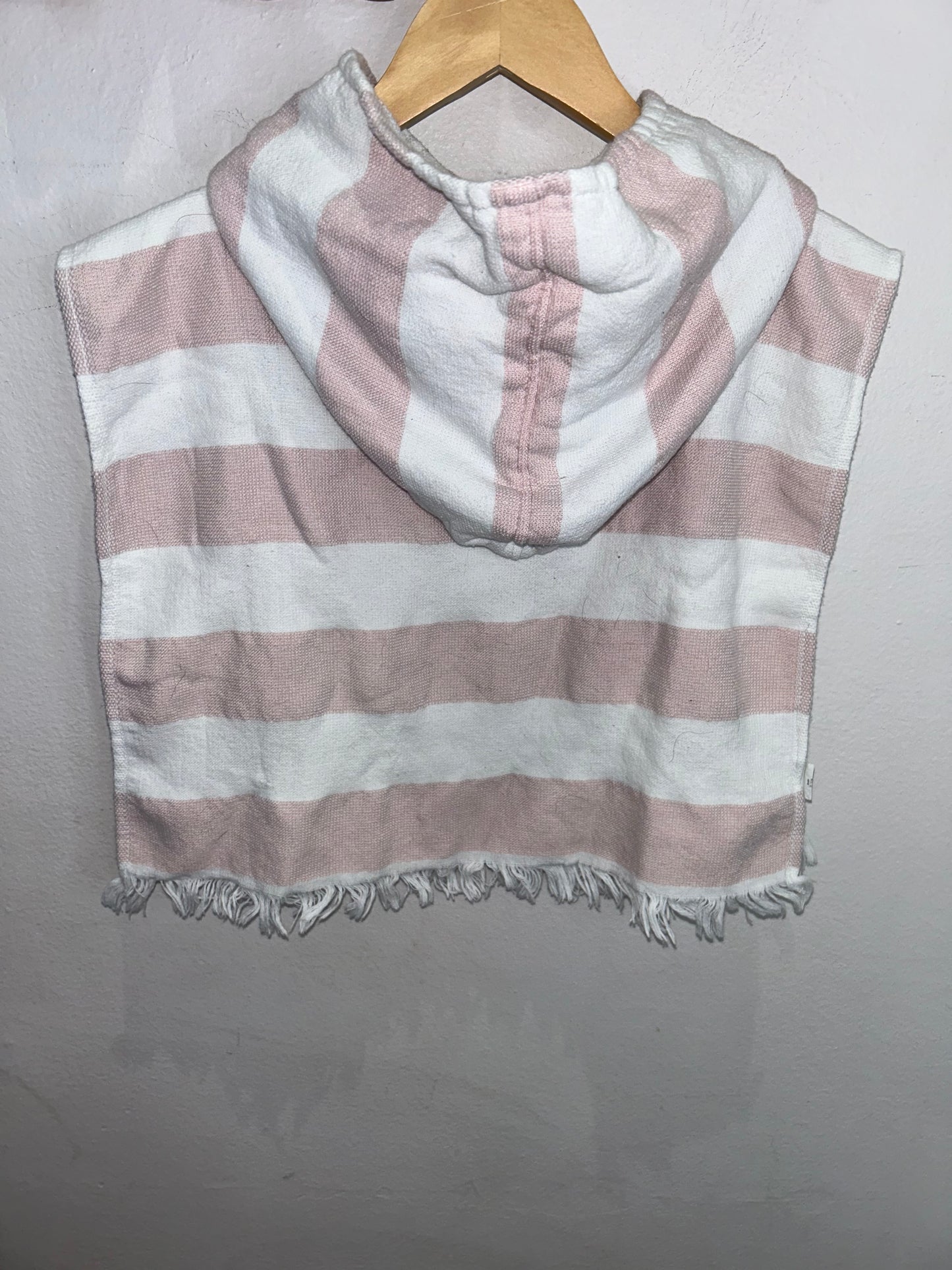 Pink stripes towel poncho 12m-3y