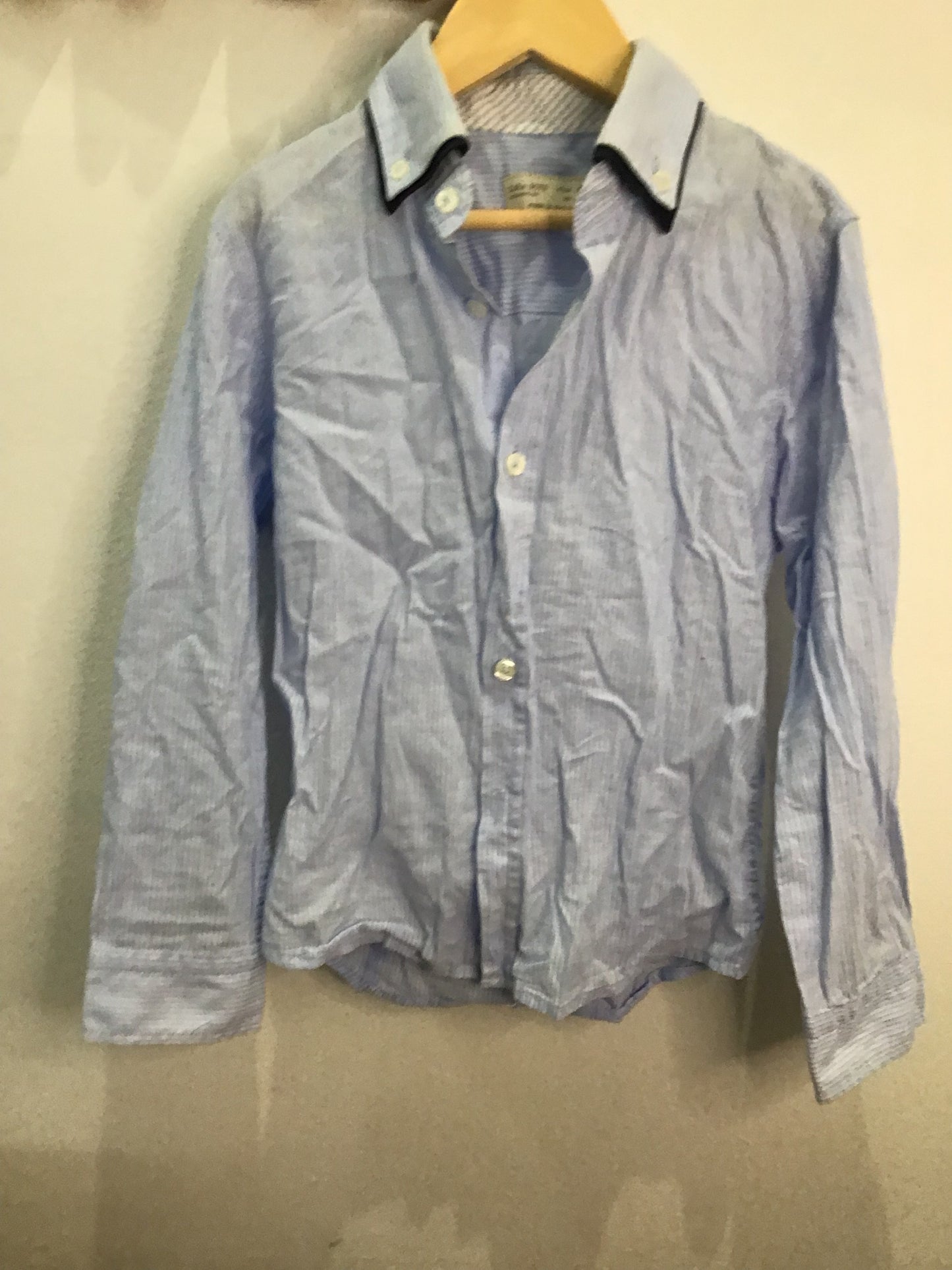 Shirt blue striped 4-5y