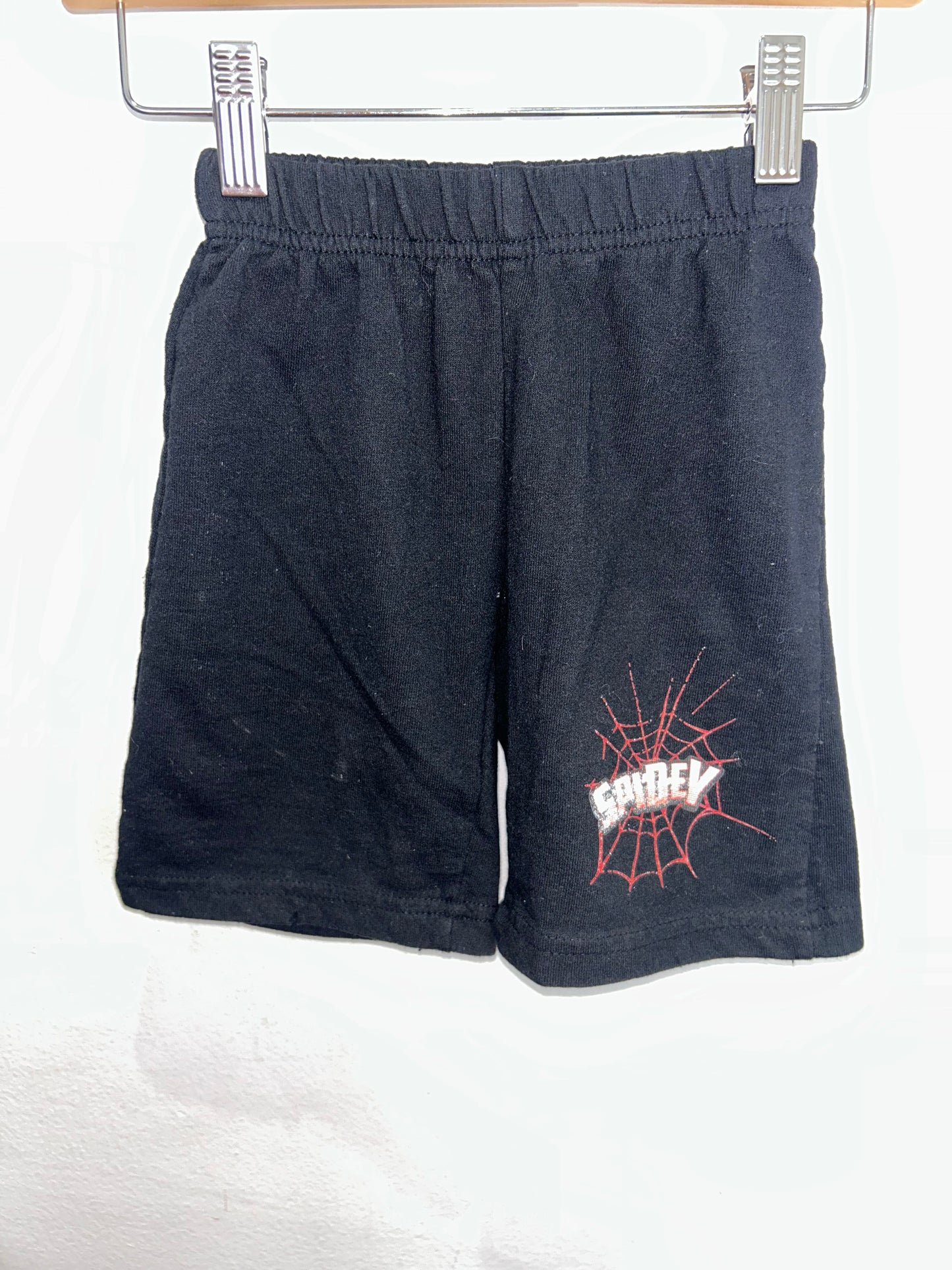 Black spidey jogger shorts 5y