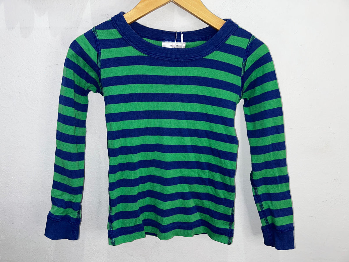 Hannah A green striped longlseeve 5y