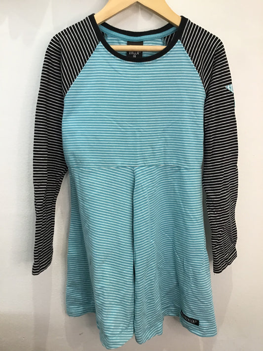 Villervalla blue stripe dress 6y