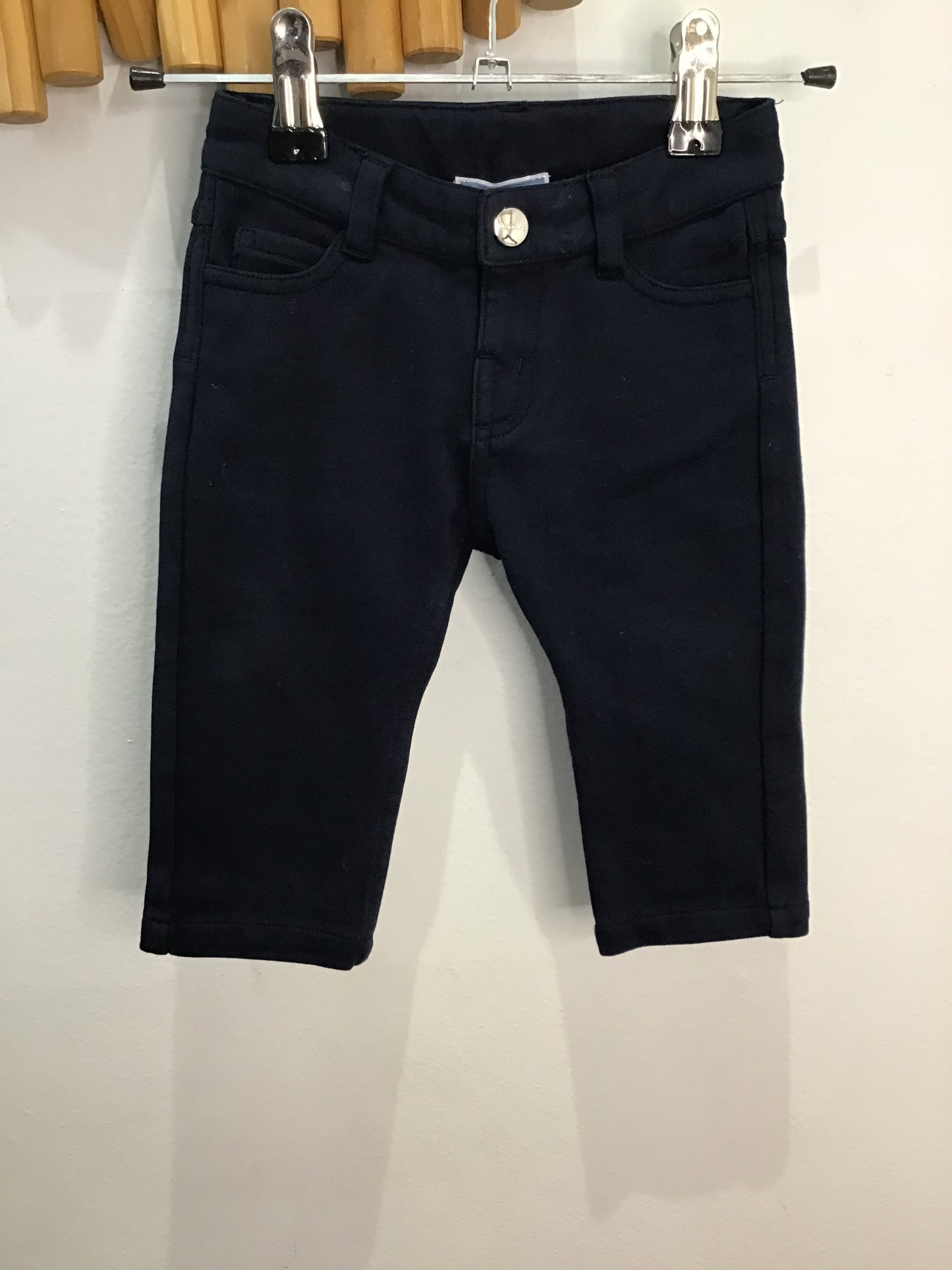 Jacadi navy stretchy pants 12m