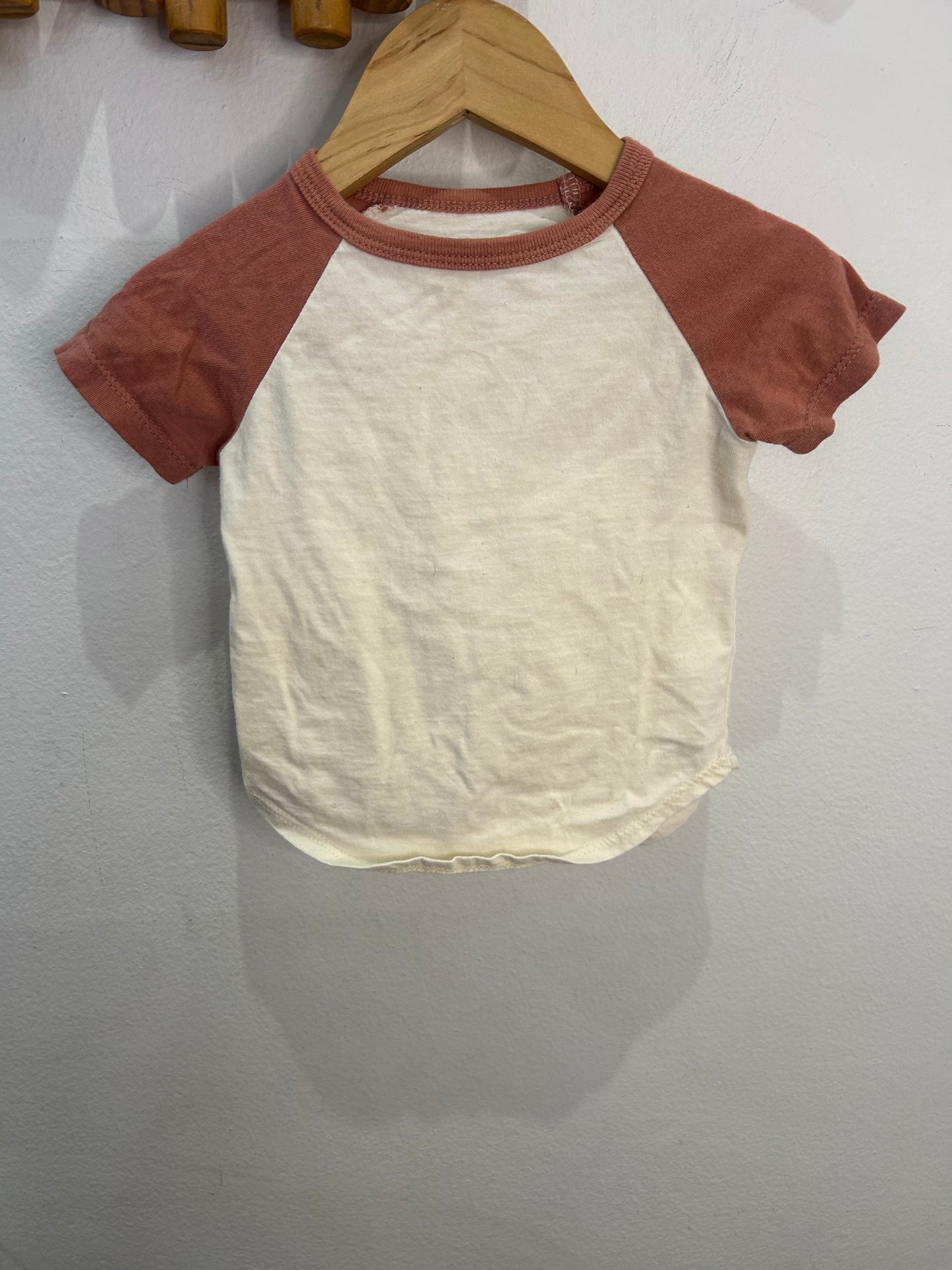 Minimioche pink baseball tee 6-12m
