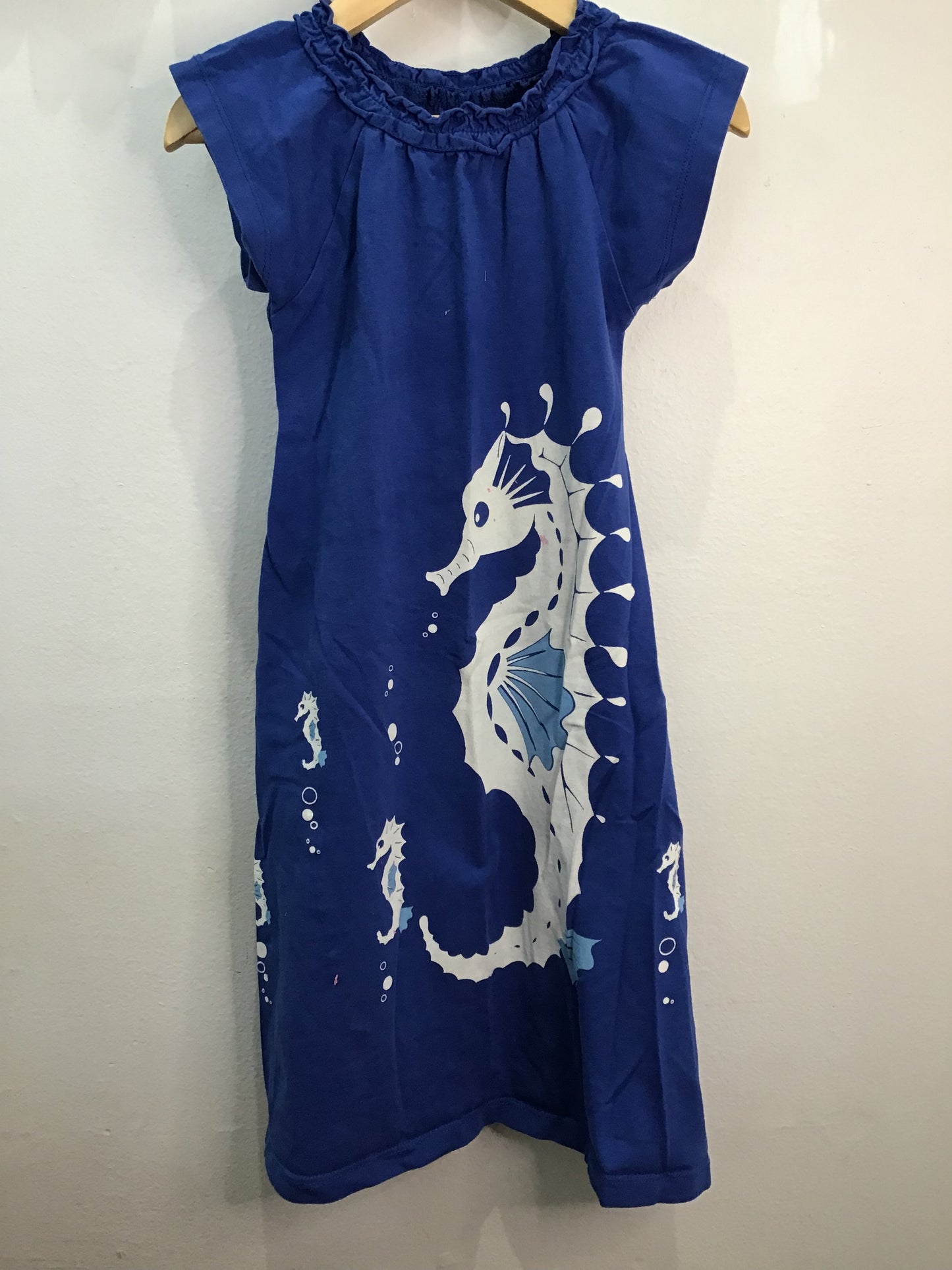 Seahorse organic cotton lounge dress 5-6y