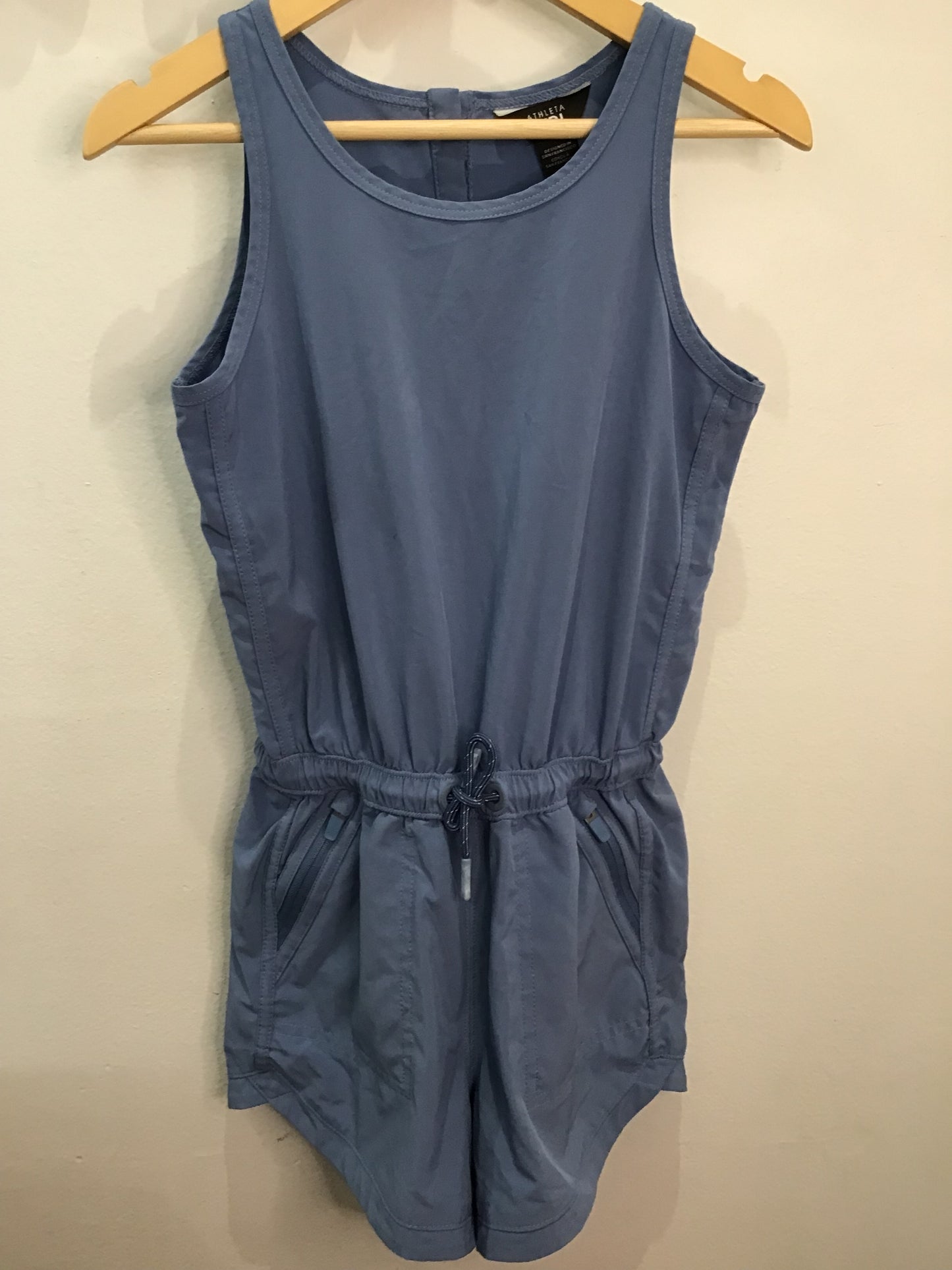 Romper blue shorty activewear Athleta 7y