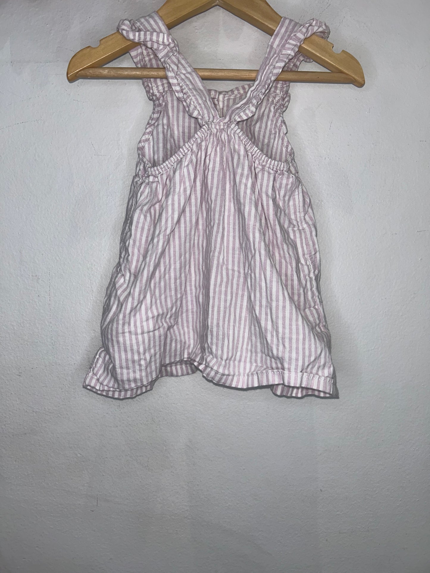 Lilac stripes dress 4-6m