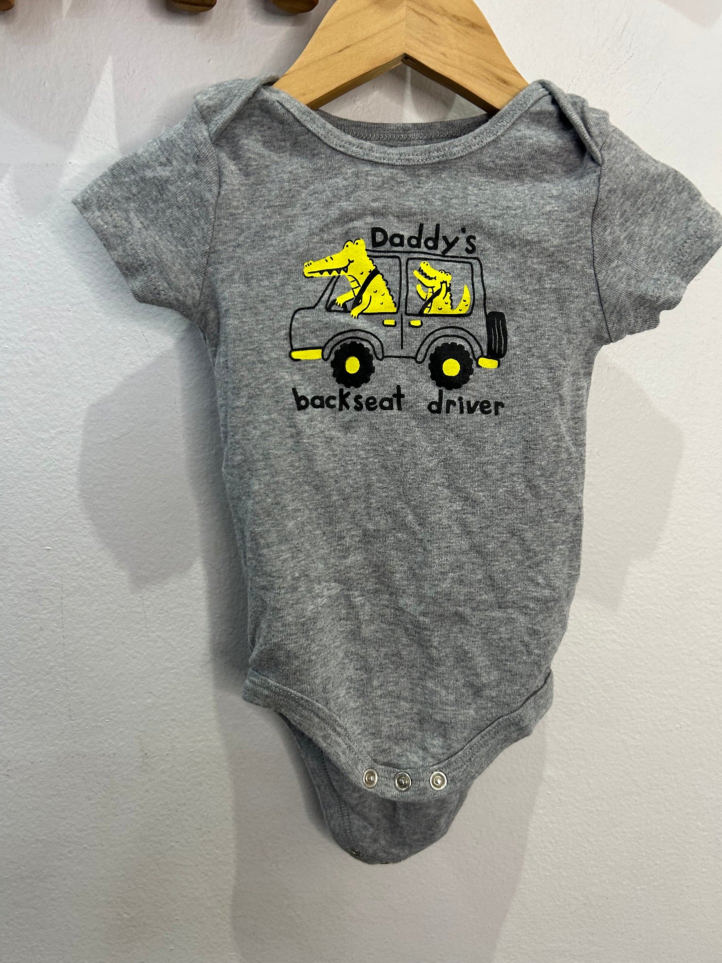Backseat drivers 6-12m onesie