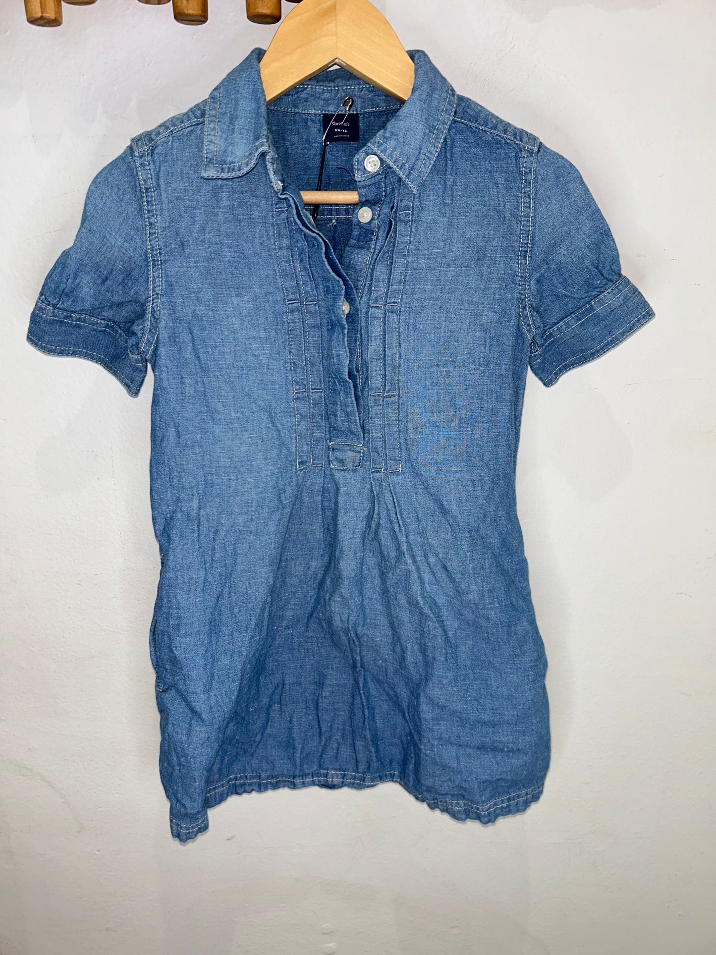 Chambray collar dress 5y