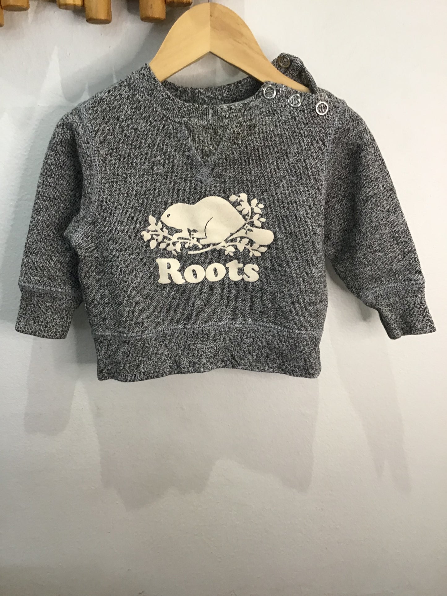 Sweater roots grey pullover 6-12m*