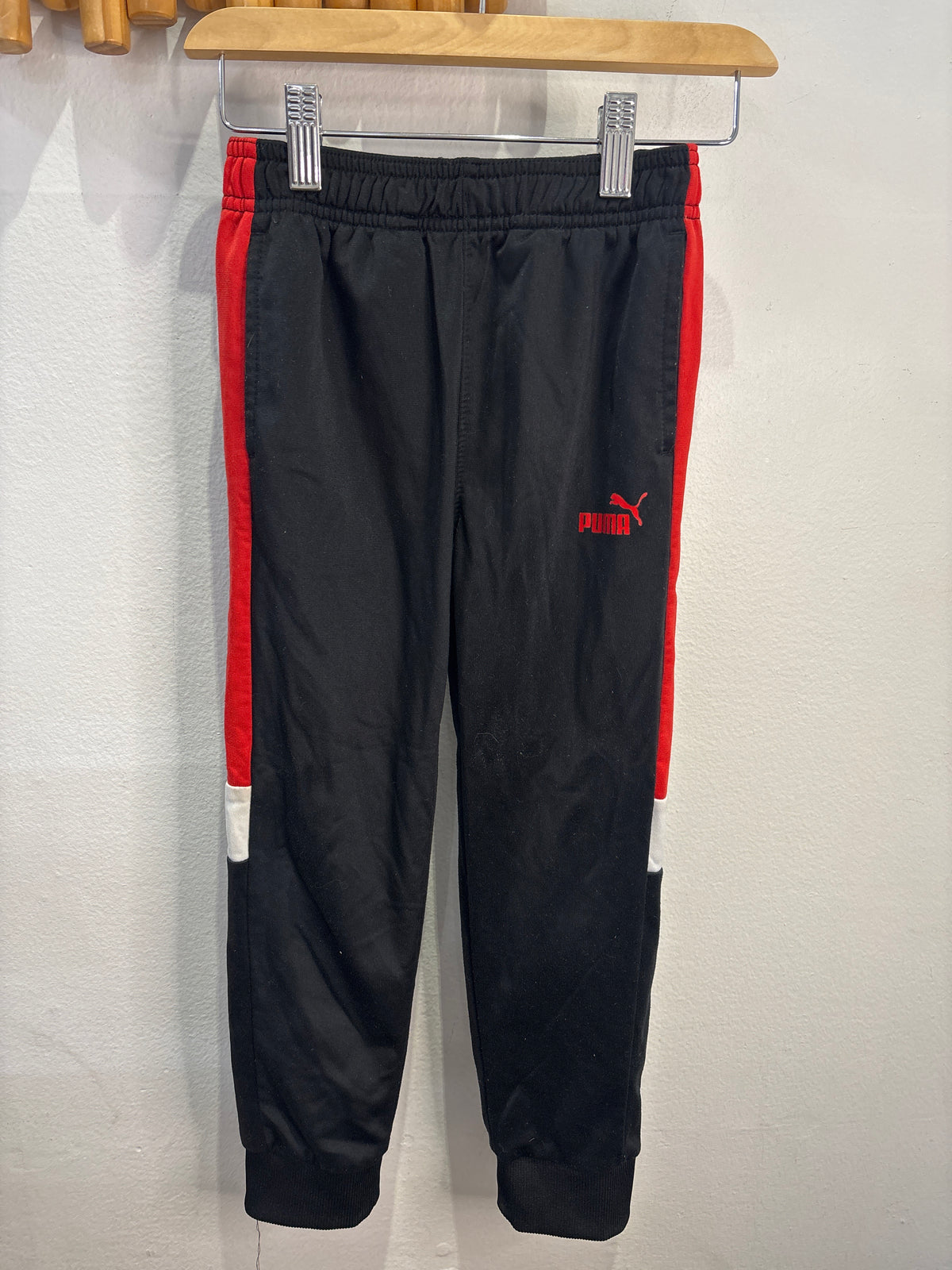 Puma red stripe joggers 6y