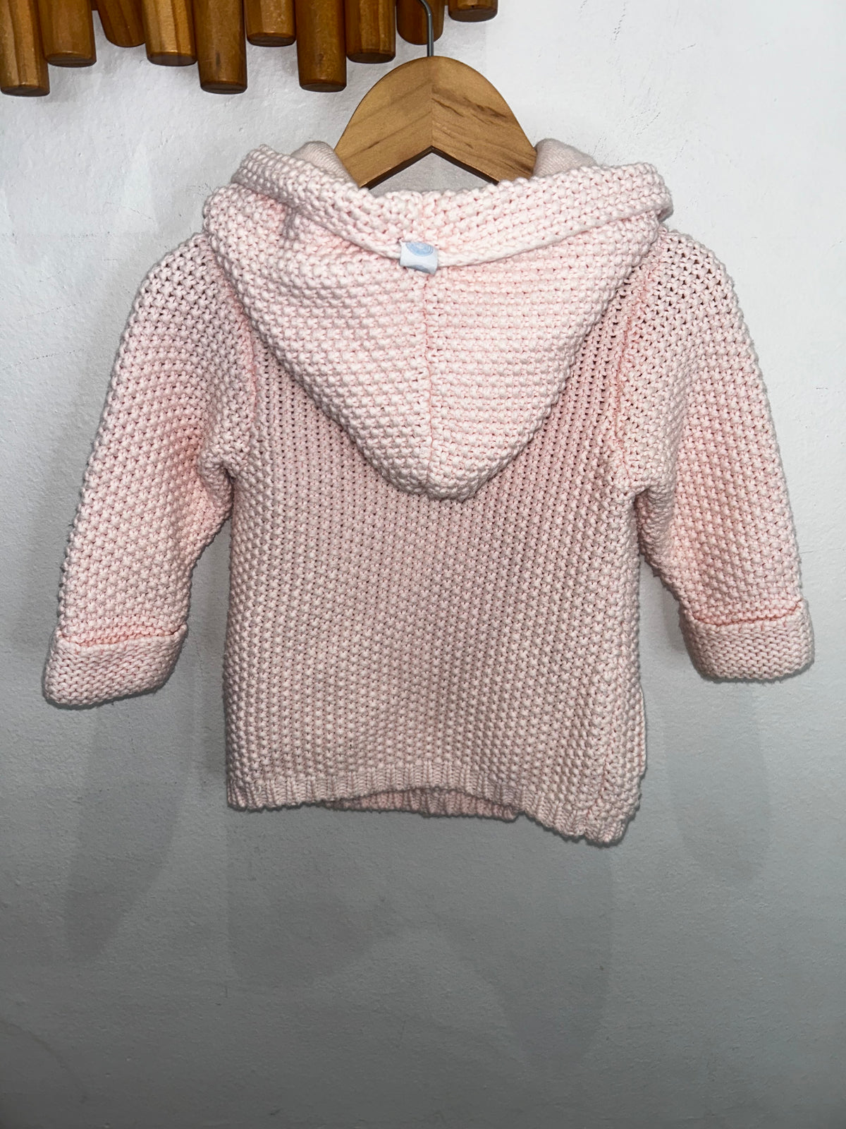 Pink double breasted cardigan 6-12m