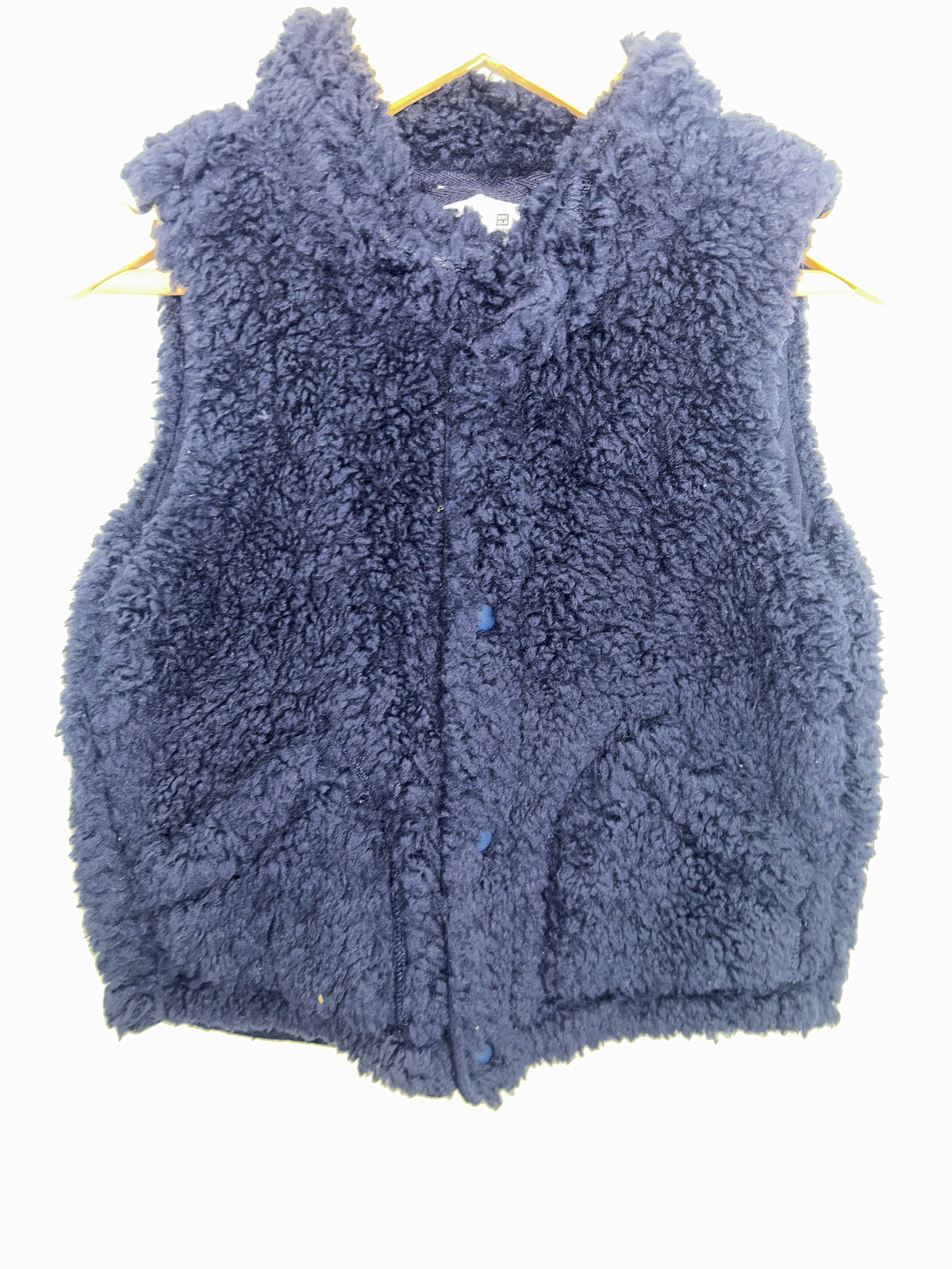 Navy furry vest 3y