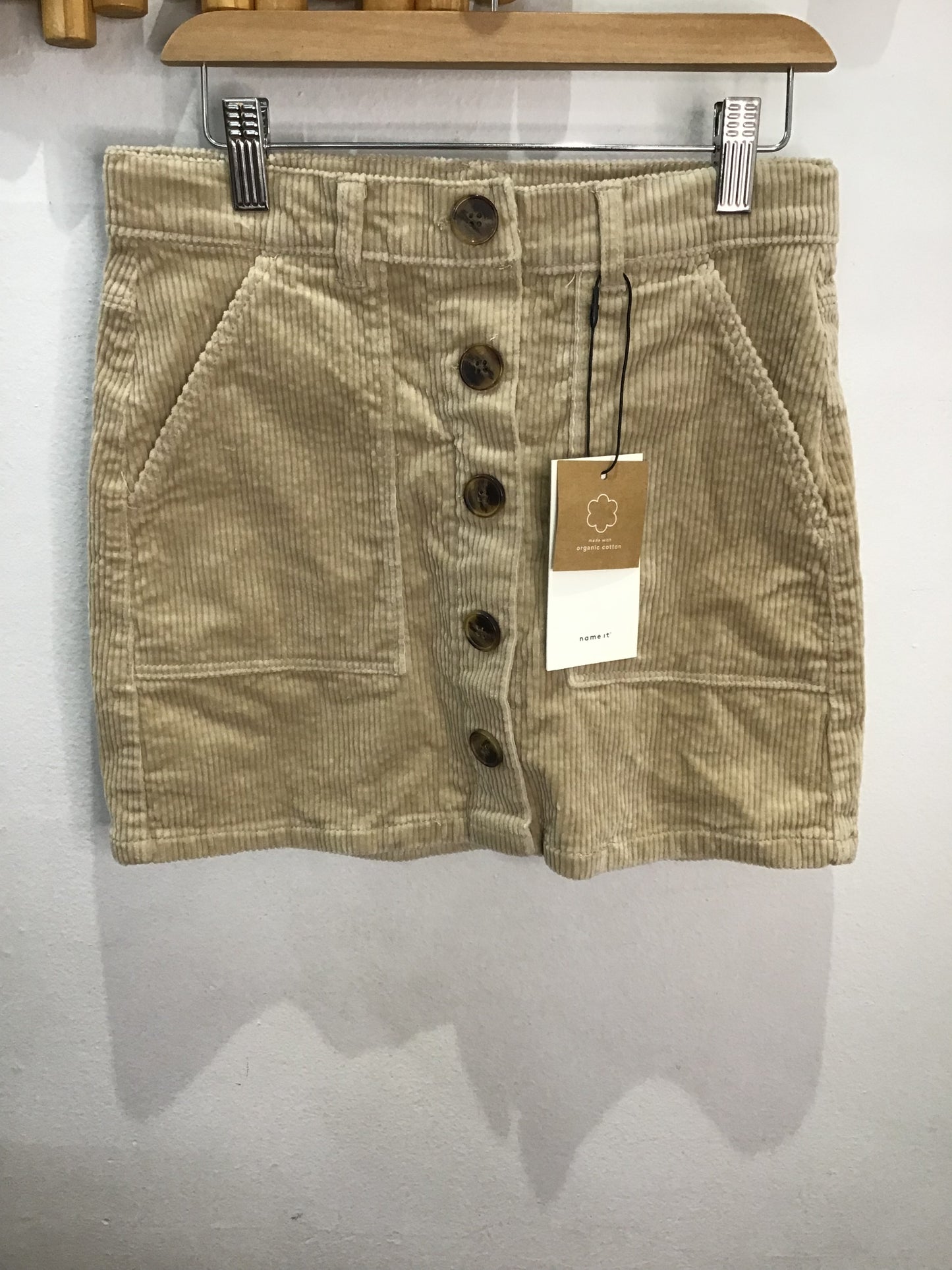 Beige corduroy skirt 10y NEW