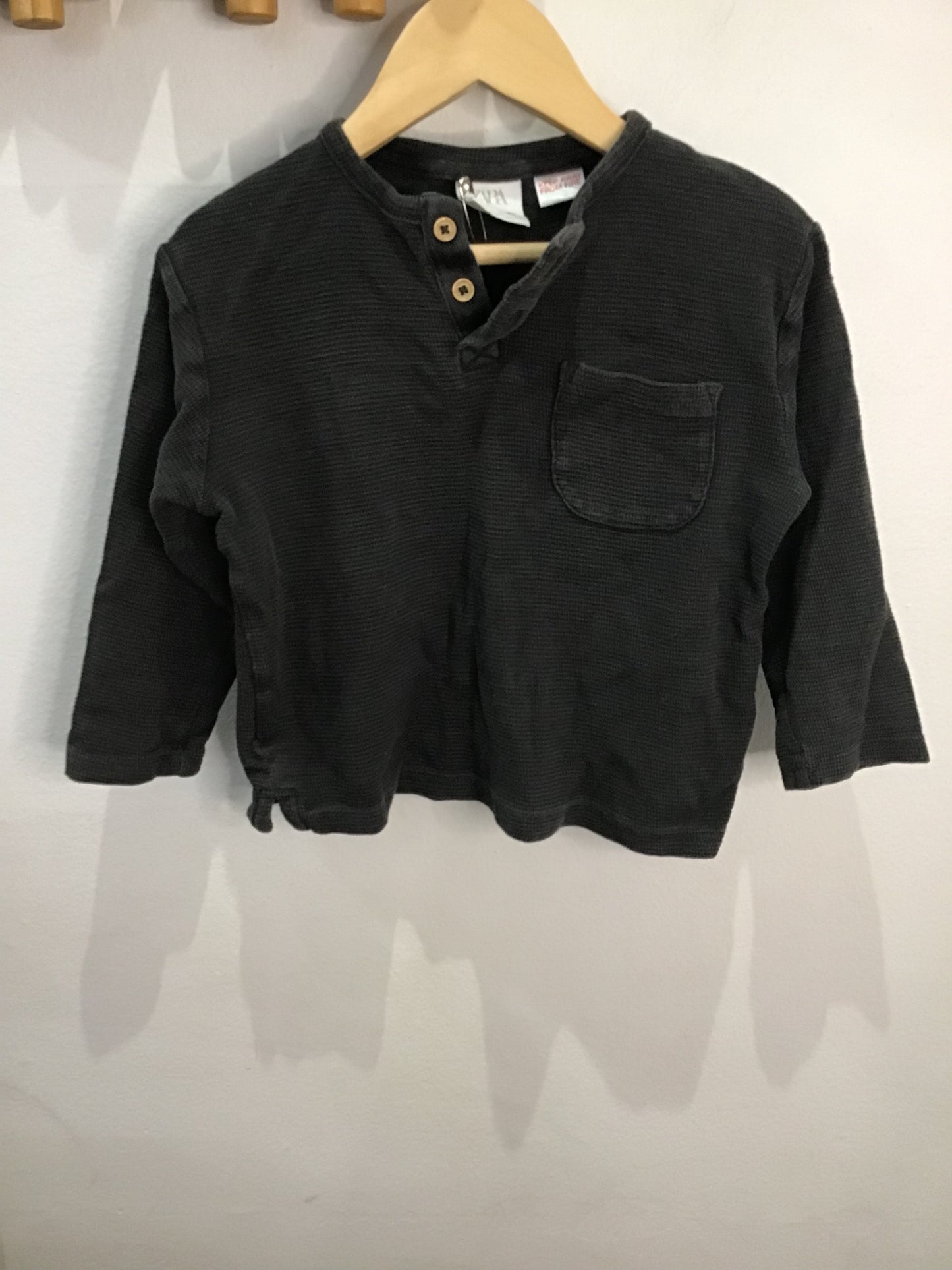 Ash waffle henley 2-3y