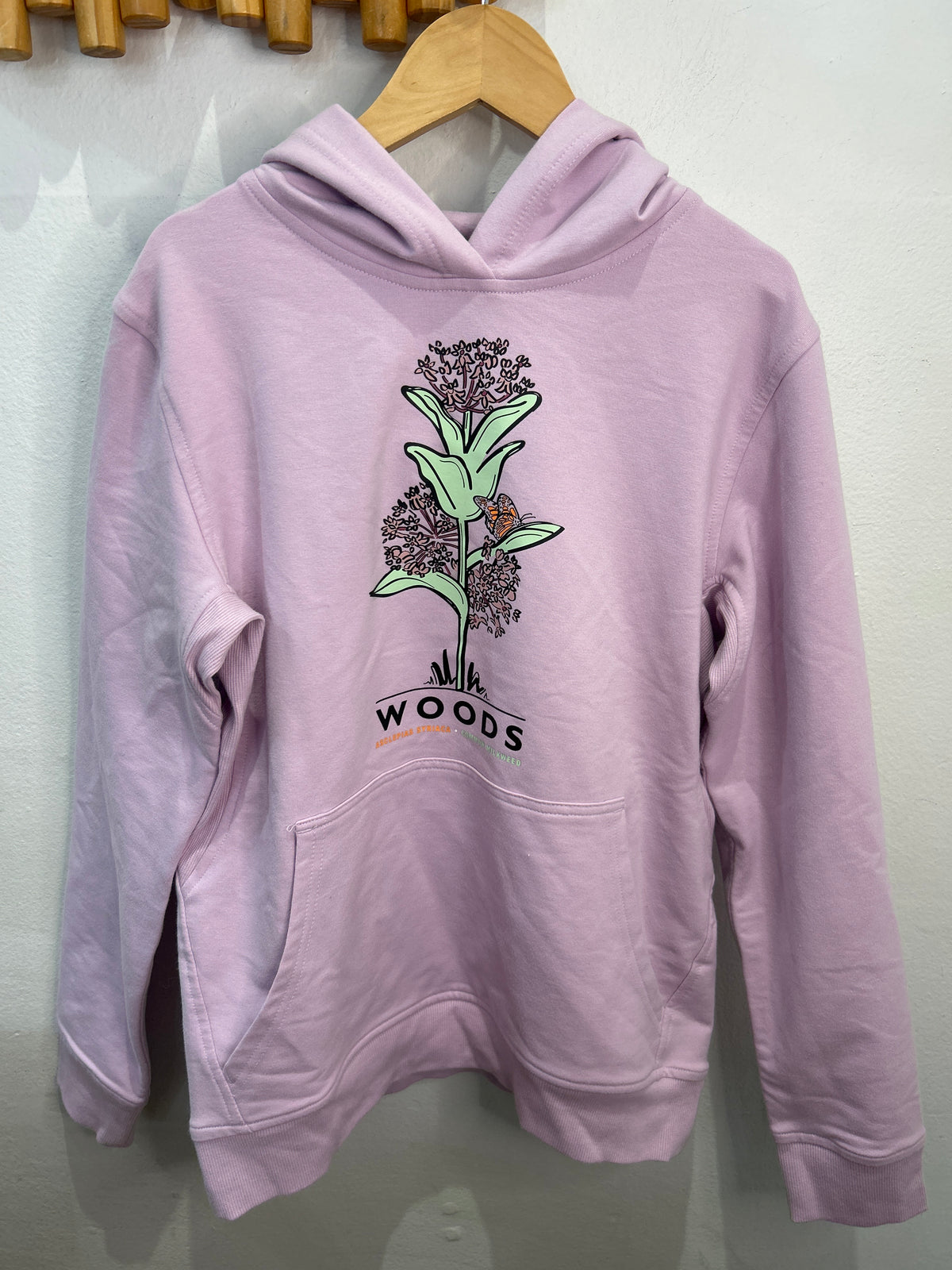 Woods milkweed hoodie 12y