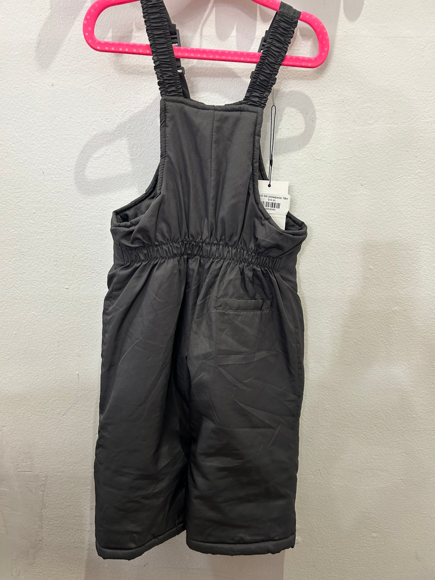 Black bib snowpants 18m