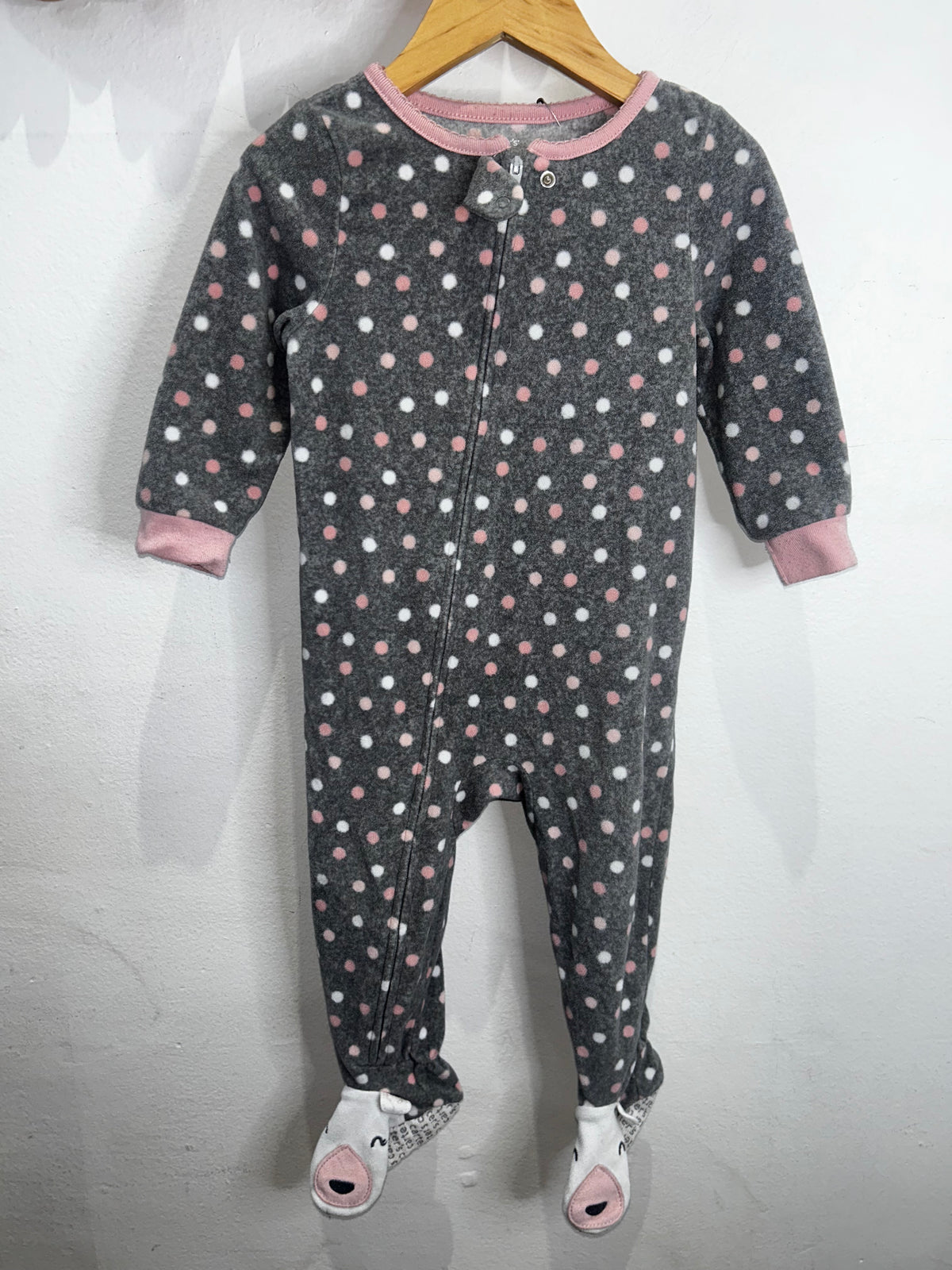 Dots fleece sleeper 18m