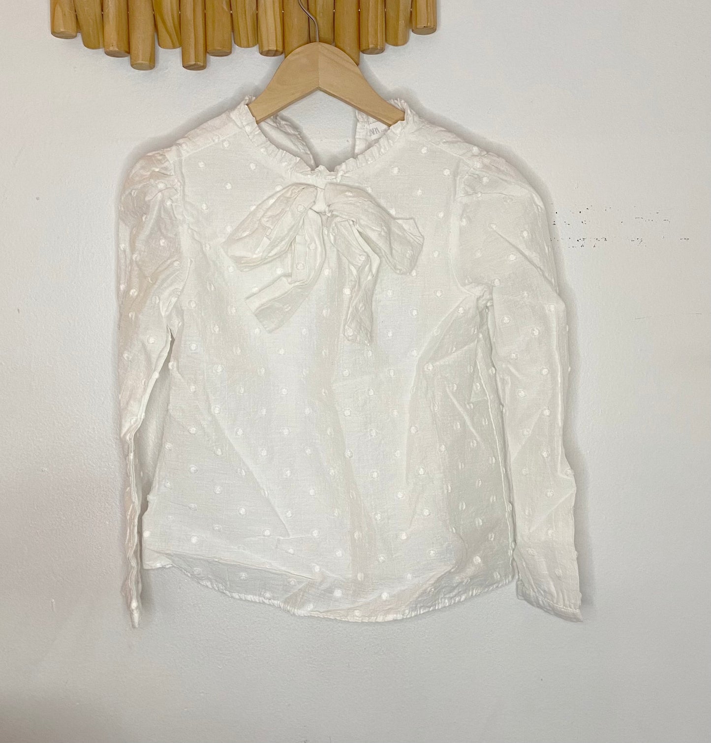 White bow blouse 10y