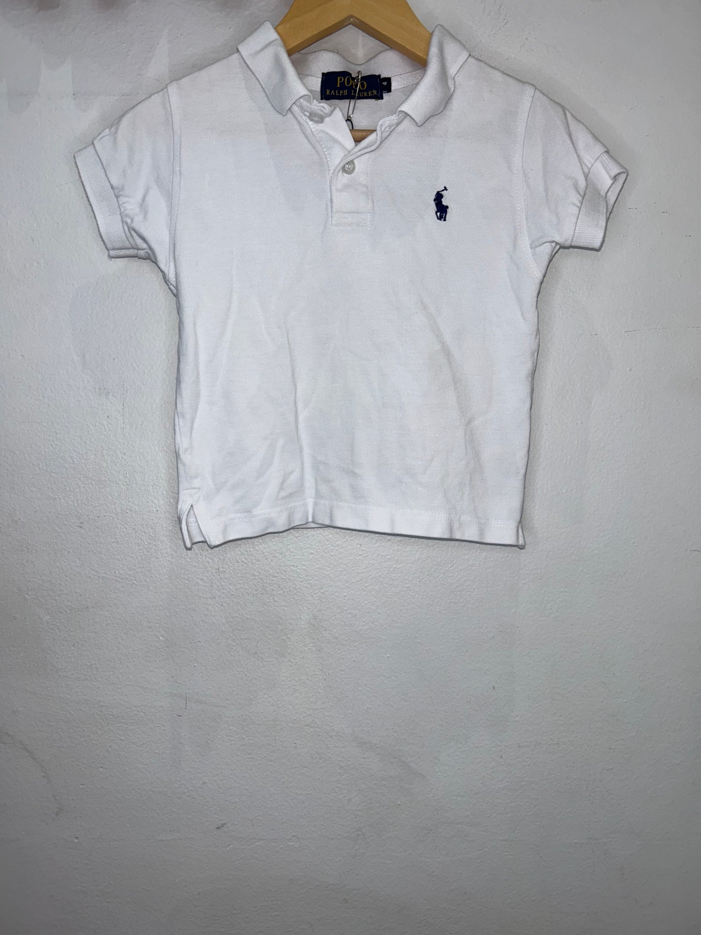 Polo White Collared shirt 4y