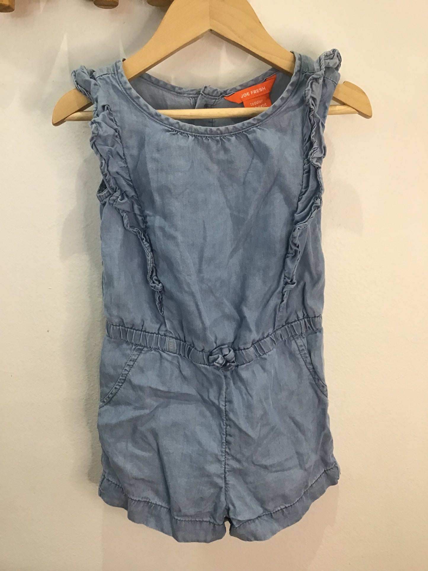 Romper frilly blue 3y