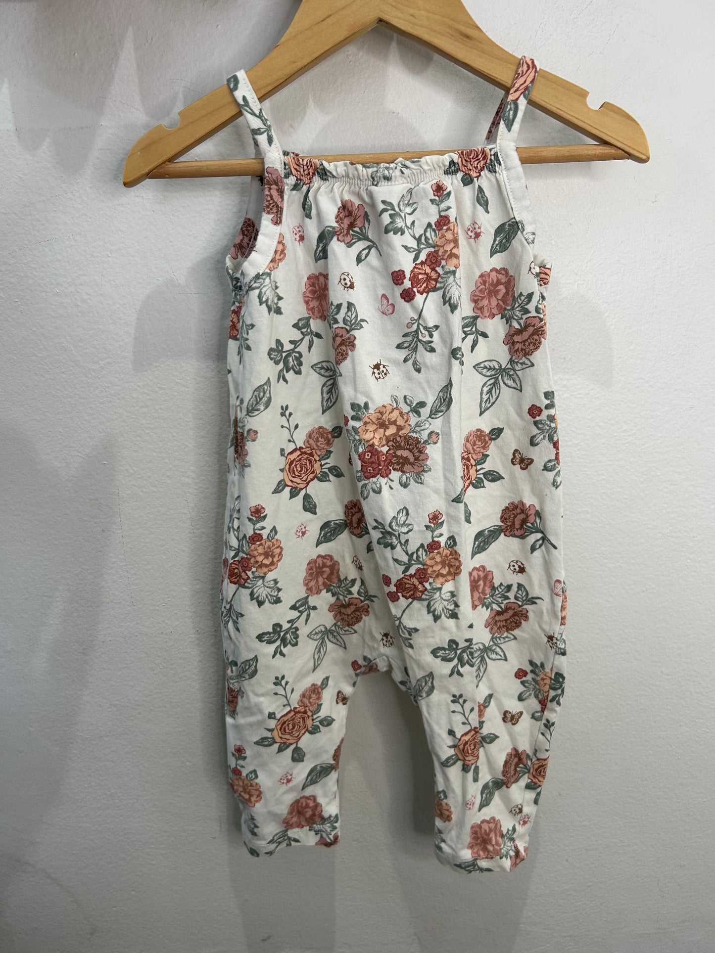 Roses romper 6-9m