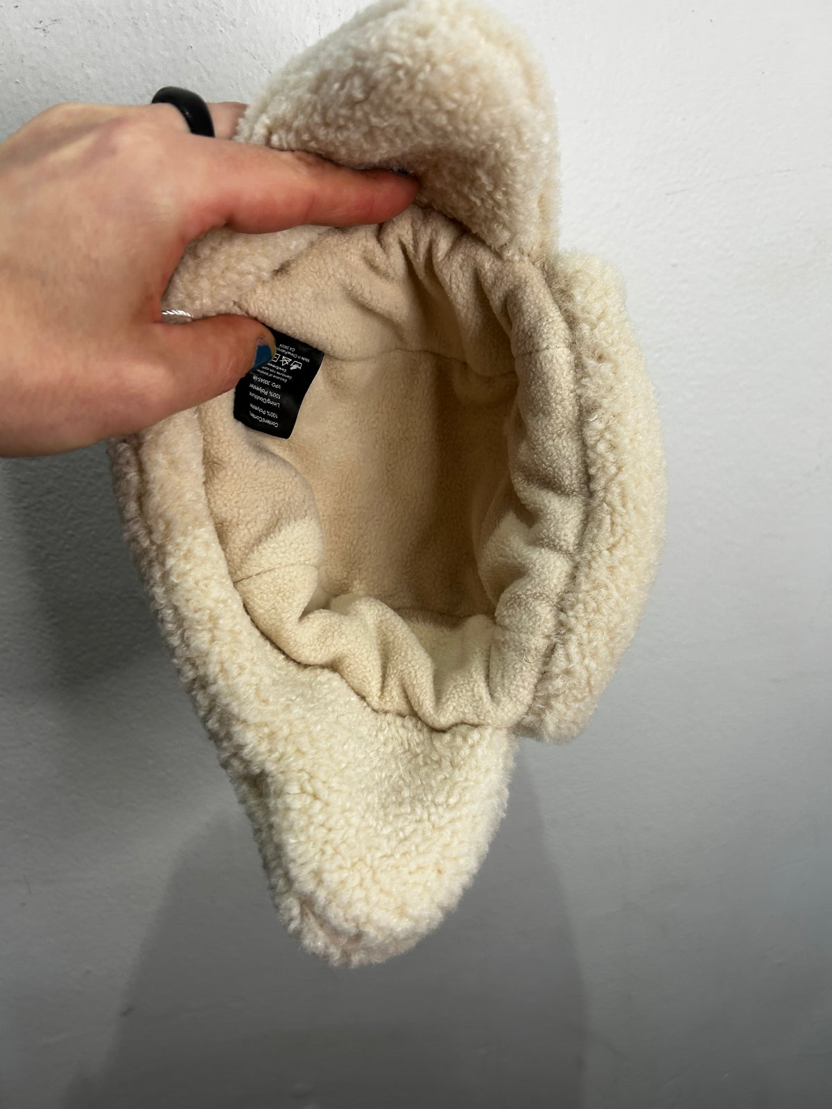Kombi furry cream hat 3-9m