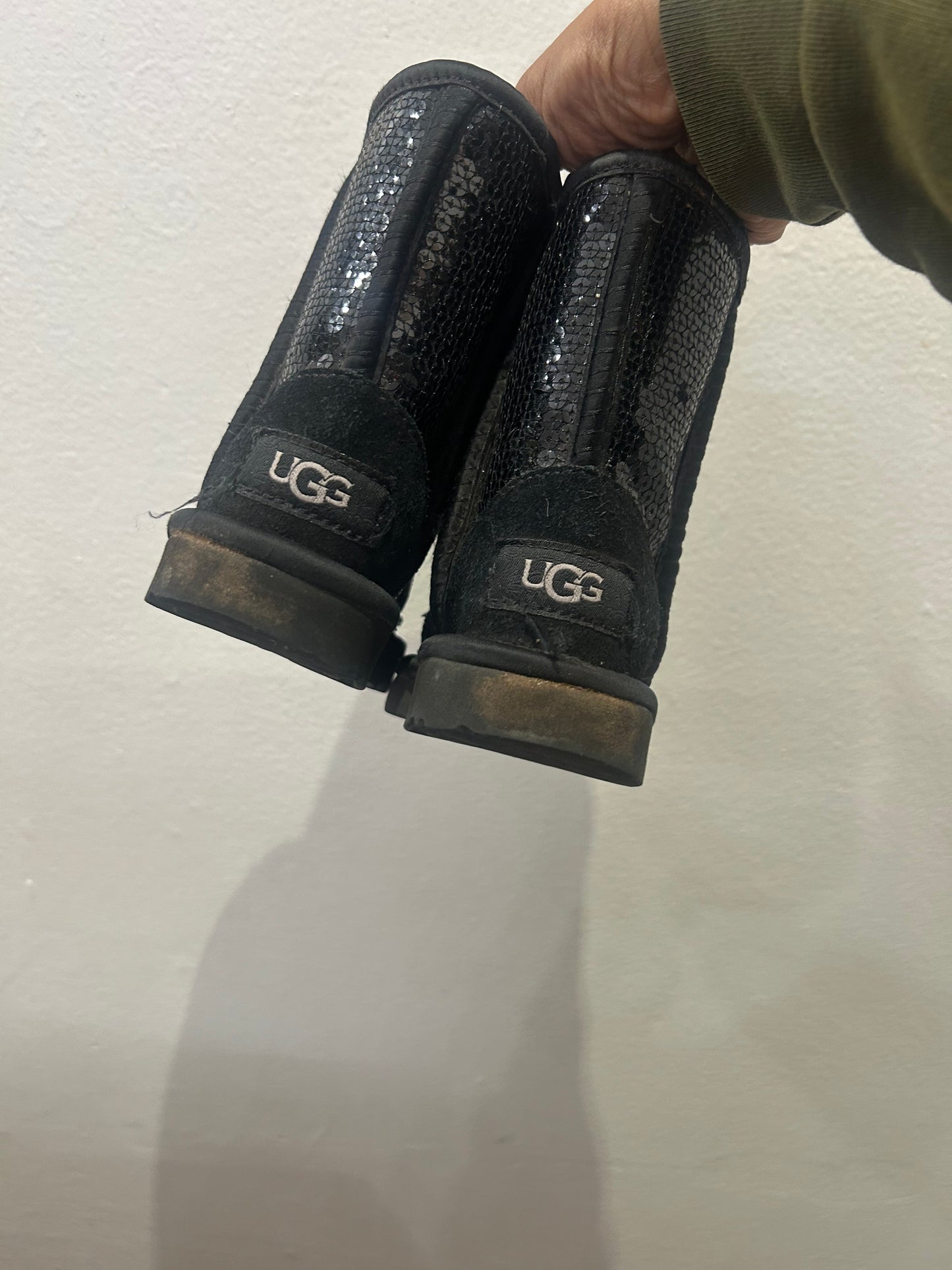 C7 black sequined Uggs