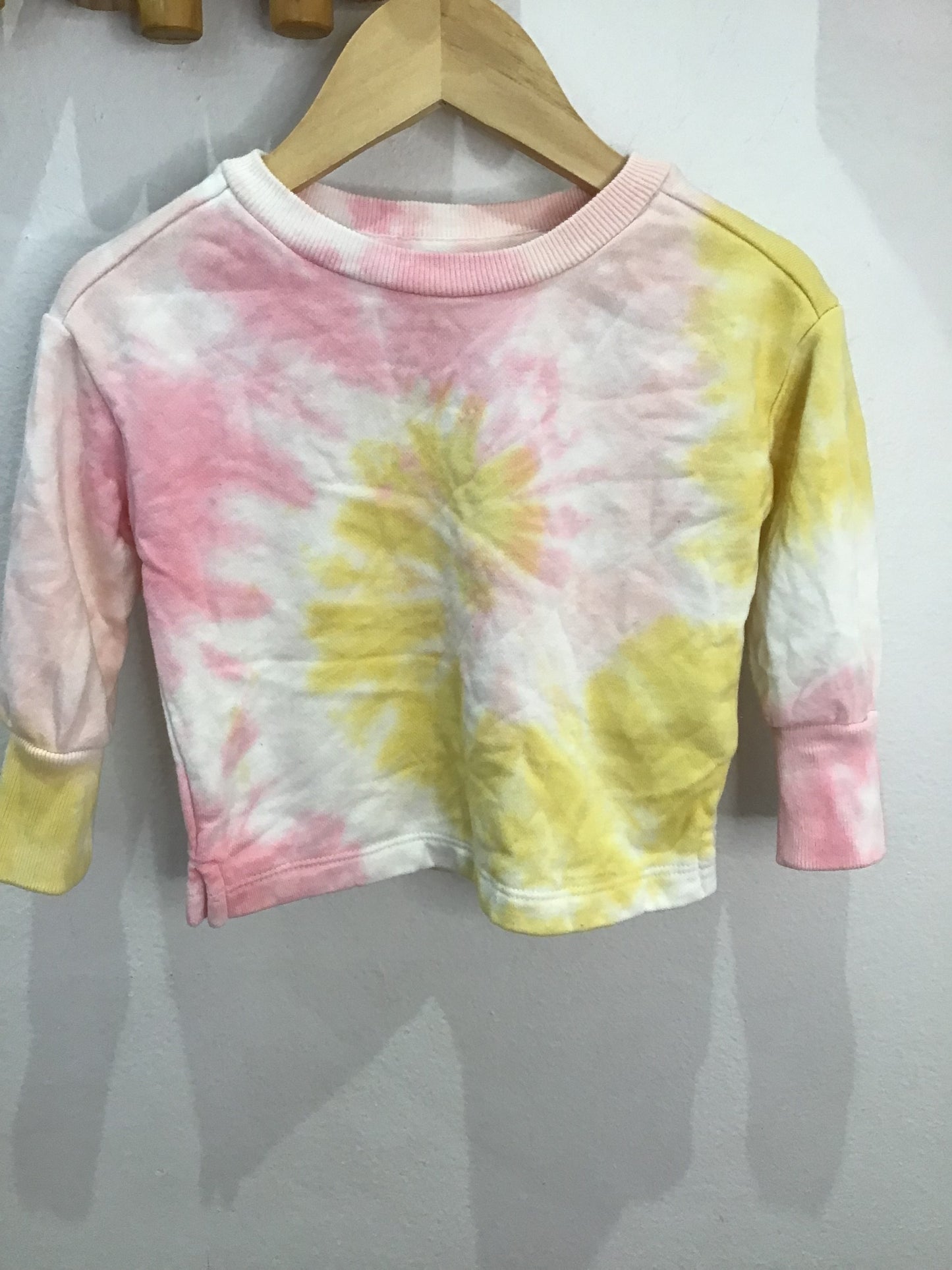 Pink tie dye pullover 12-18m