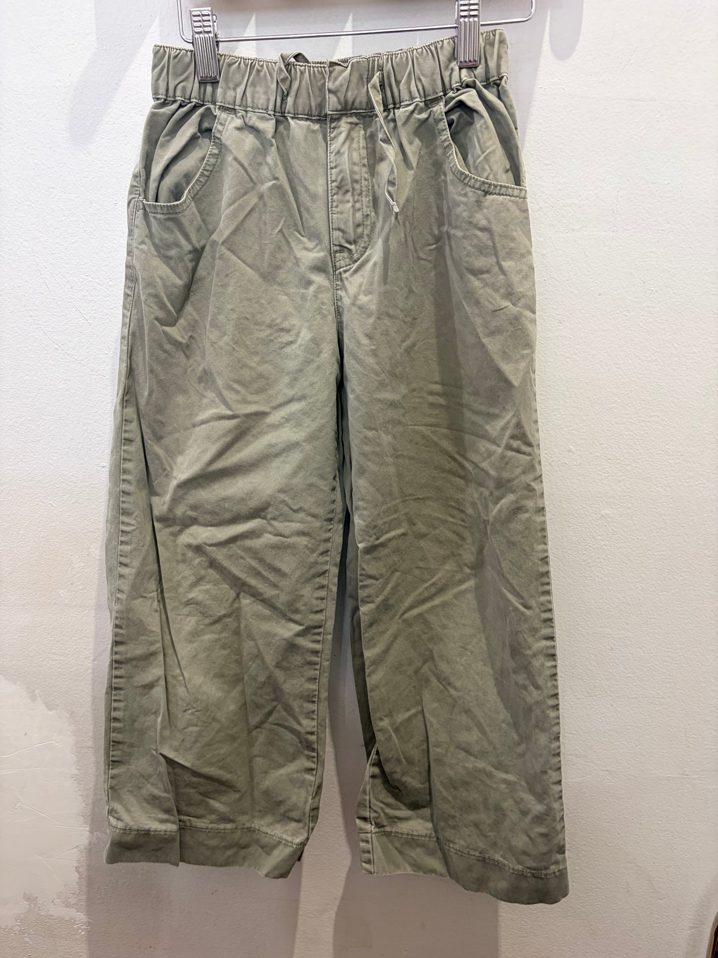 Olive wide leg pants 8y