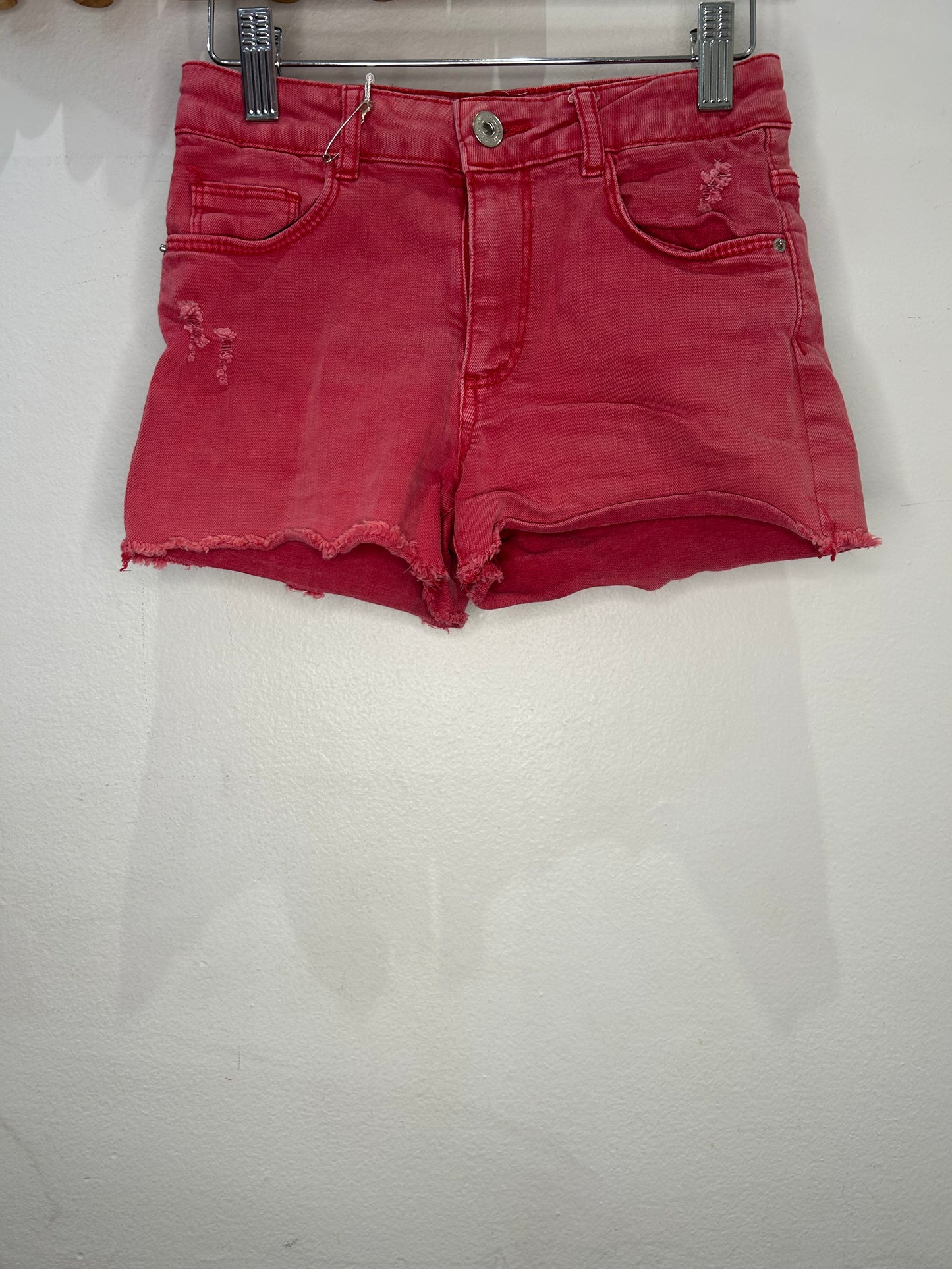 Red denim shorts 10y