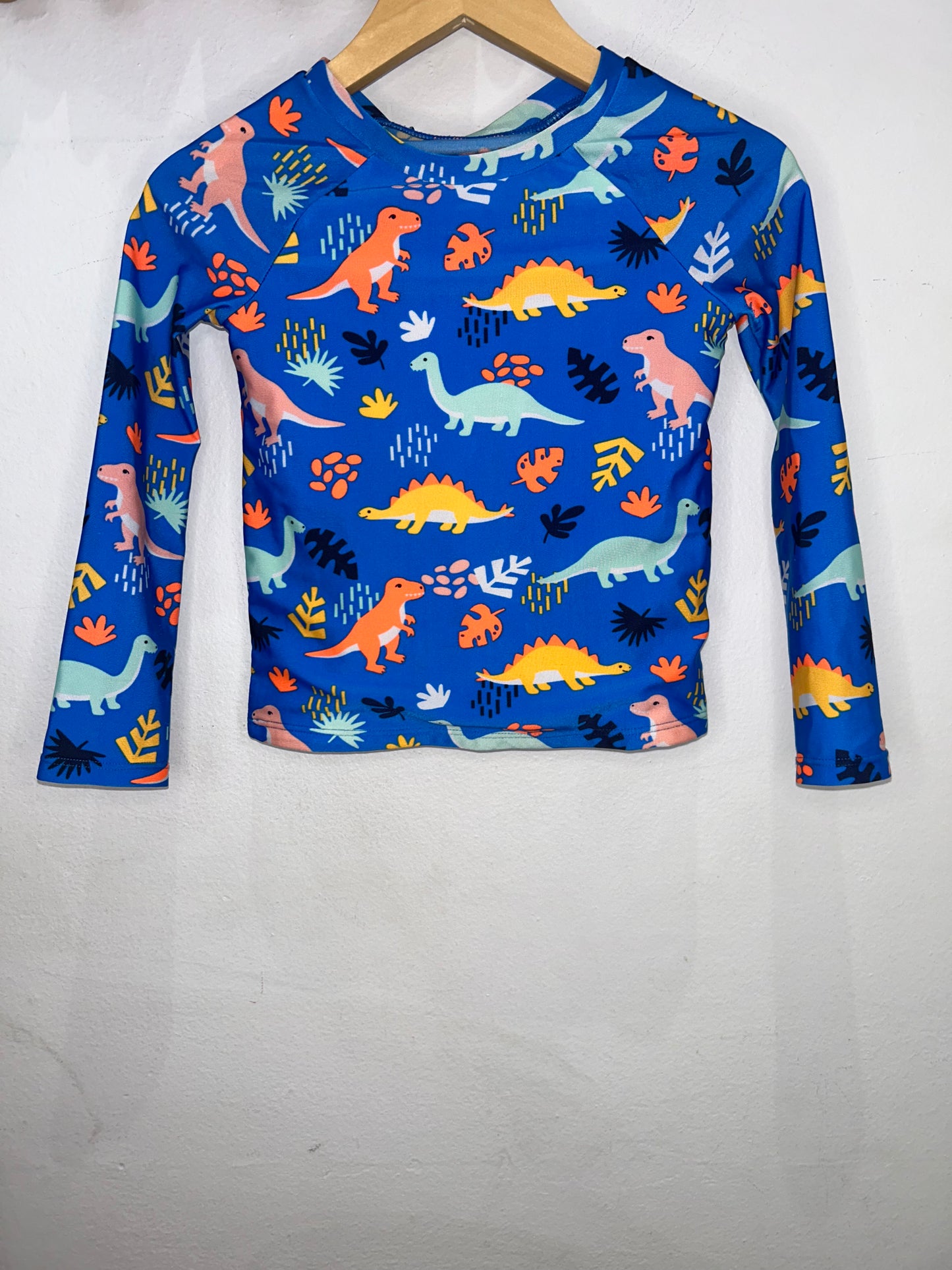 Blue dinos rashguard 3y