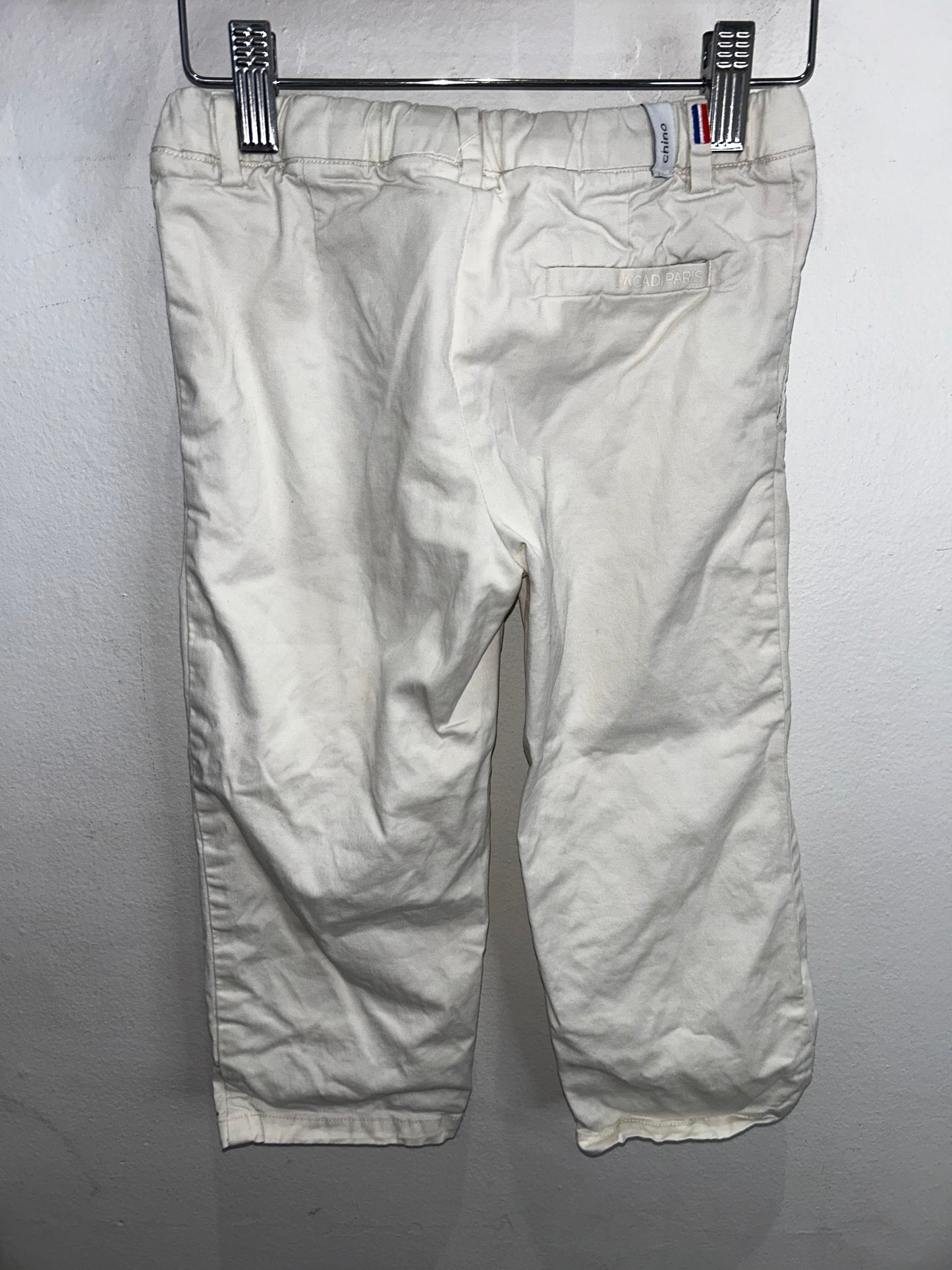 Jacadi white button pants 4y