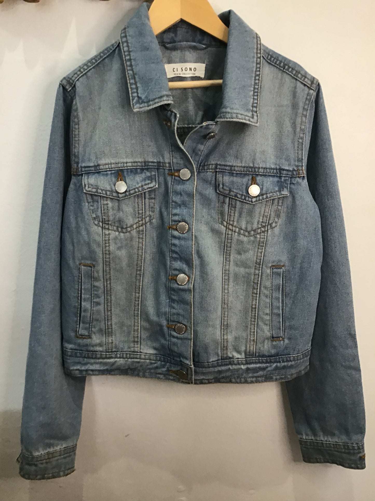 Lightwash denim jacket- adult S
