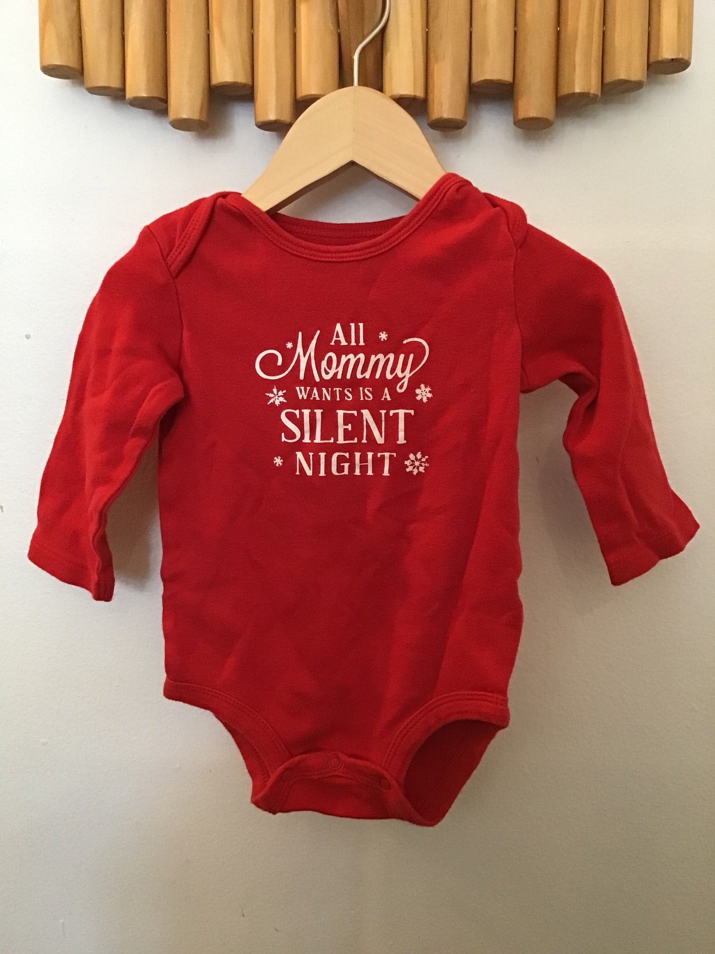 Silent night onesie 12m