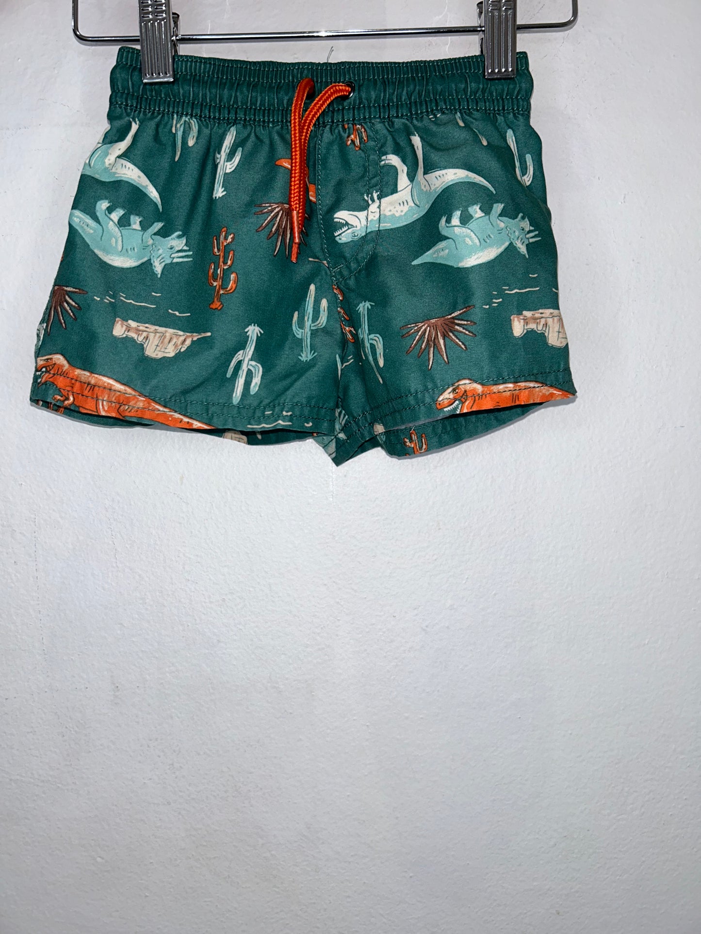 Green Dino Shorts 12-18m
