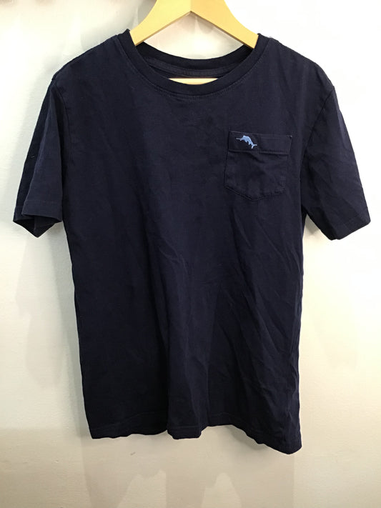 Tee navy pocket 10-12y