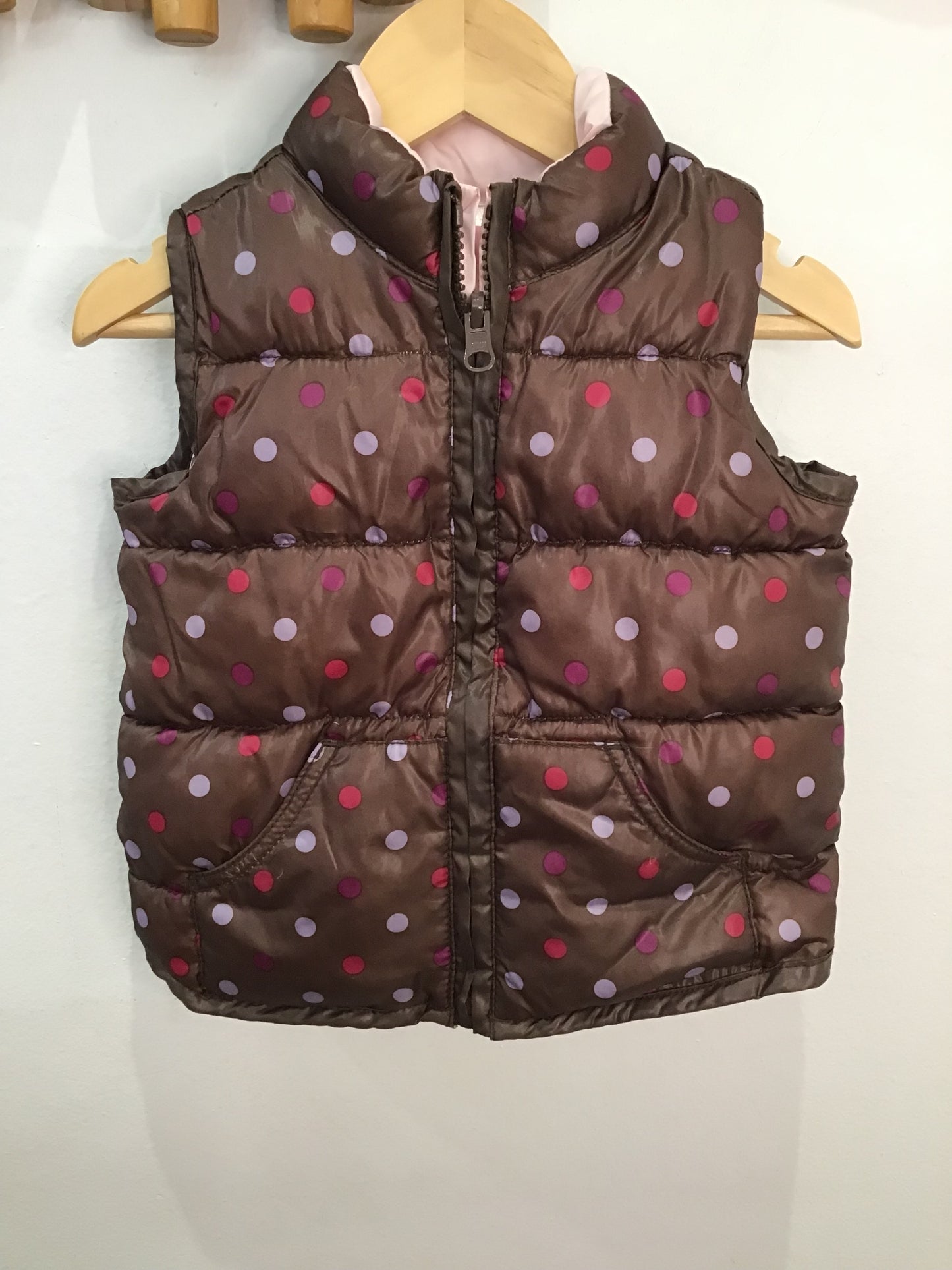 Brown dots vest 18-24m