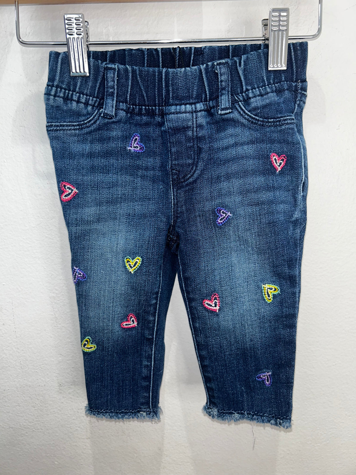 Embroider hearts jeggings 12-18m