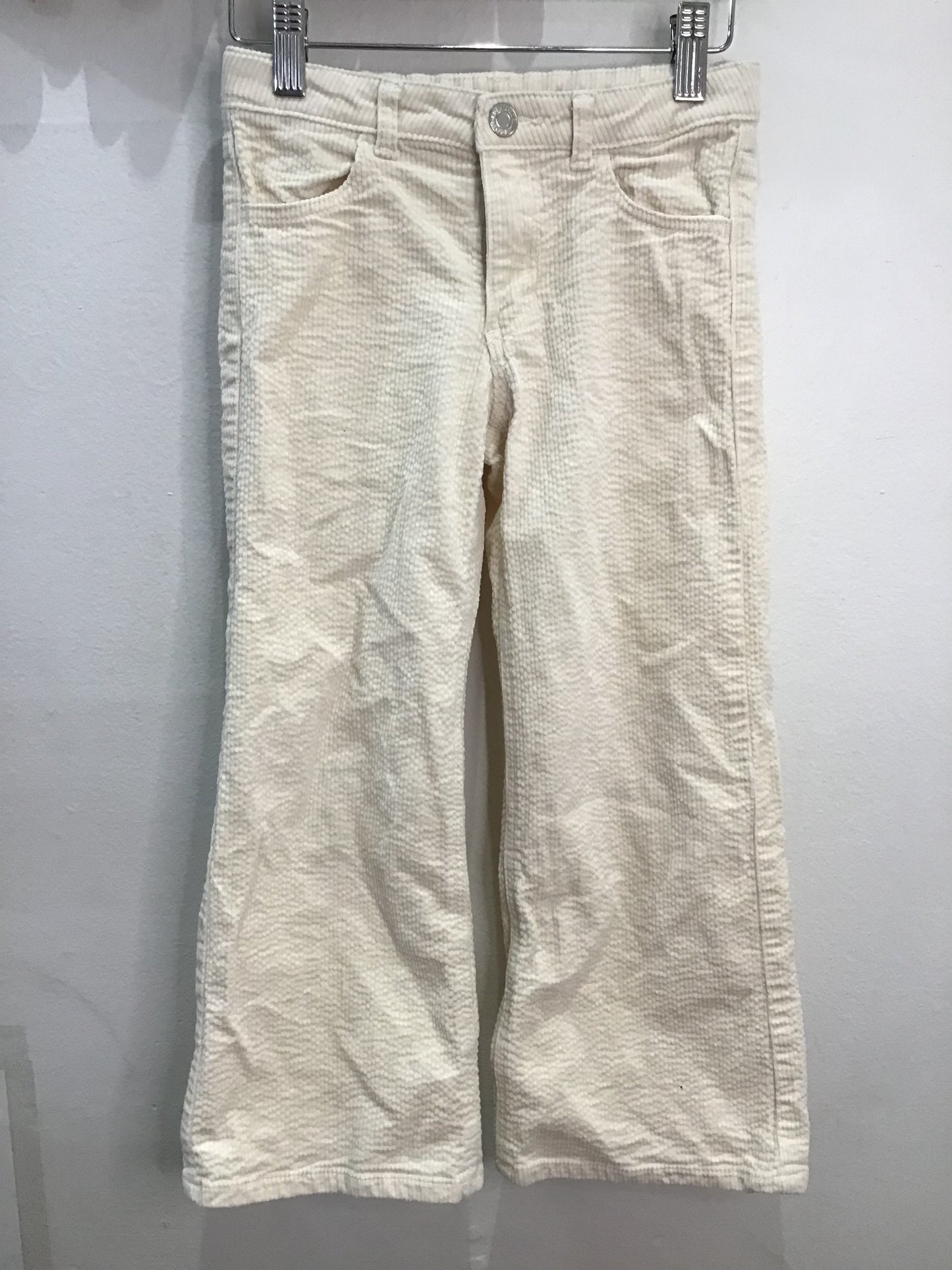 Beige wide leg corduroys 5-6y
