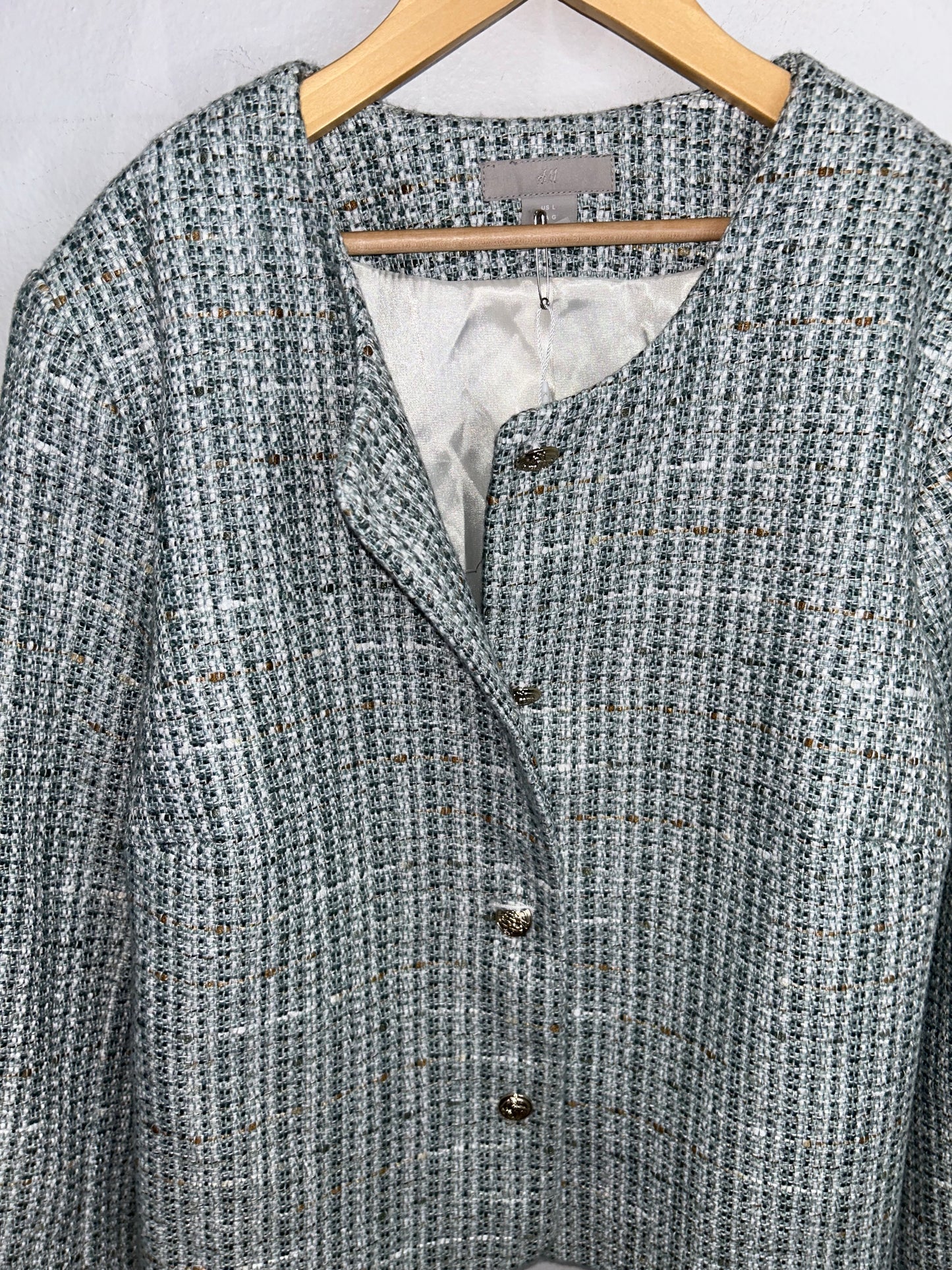 Green tweed blazer adult Large