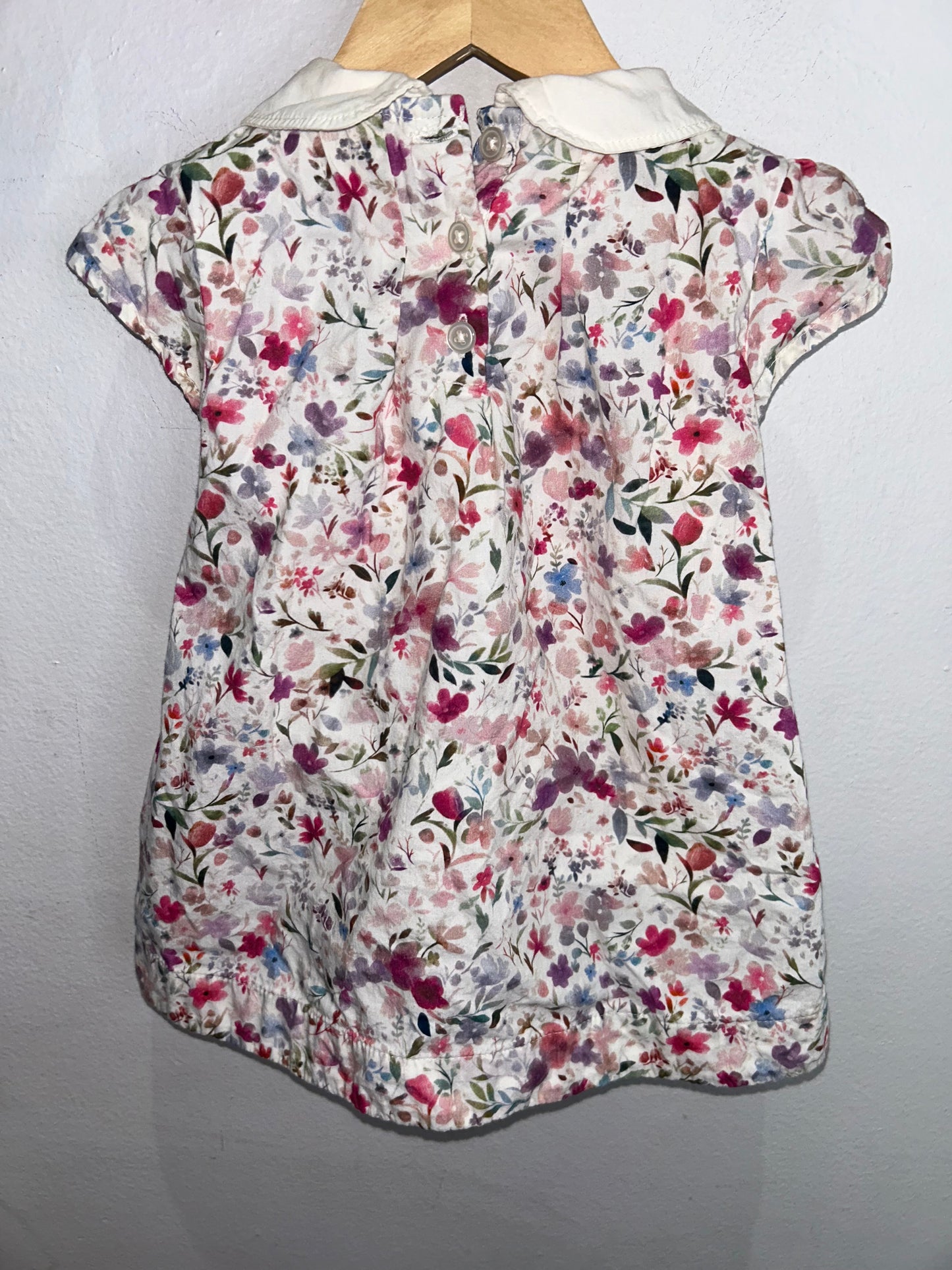 Hatley painted flower dress 12-18m