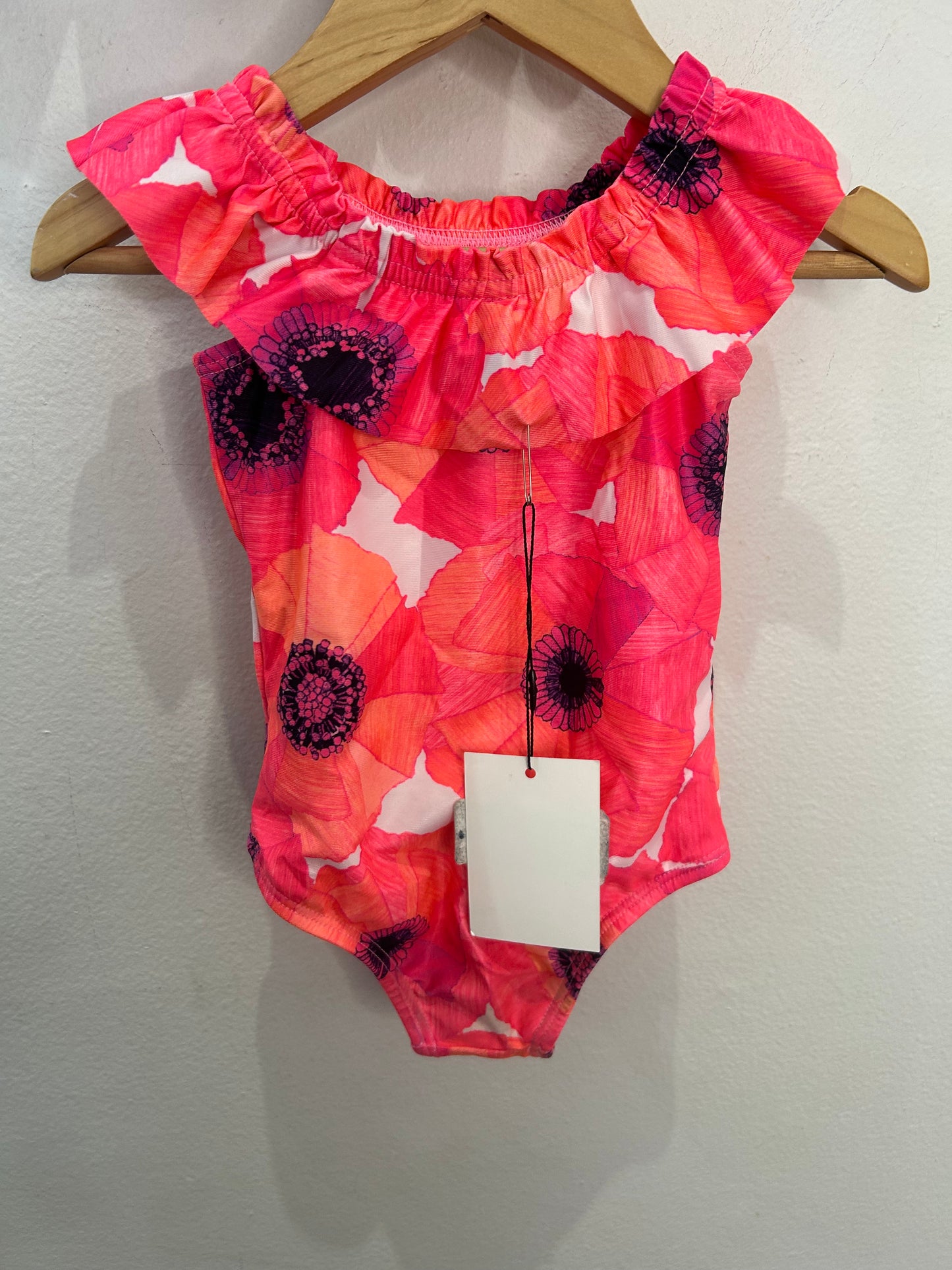 Neon poppies swimsuit 18-24m