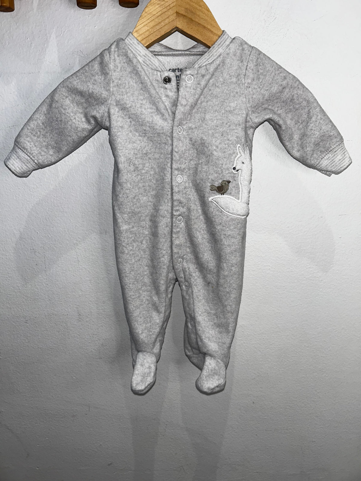 Fox fleecy sleeper - newborn