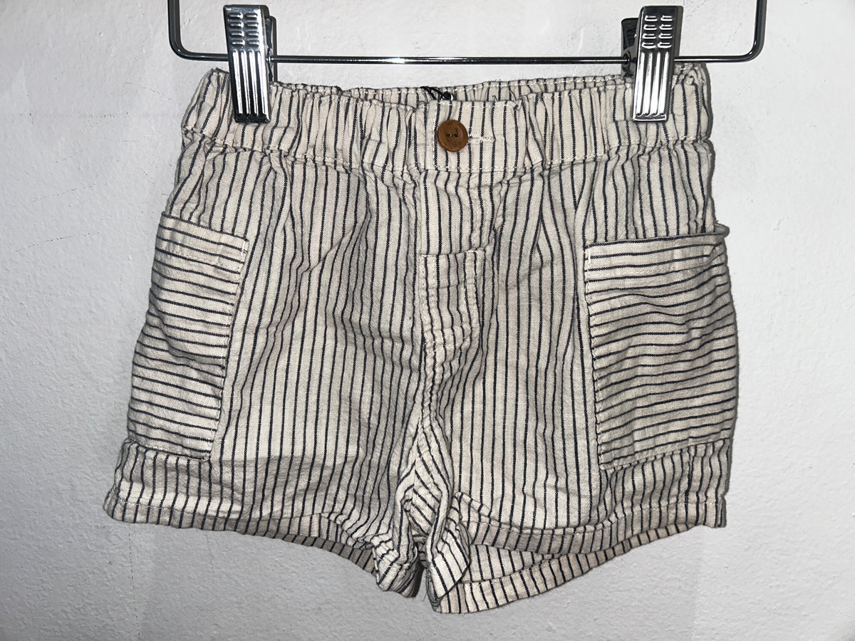 Navy stripes beige shorts 18-24m