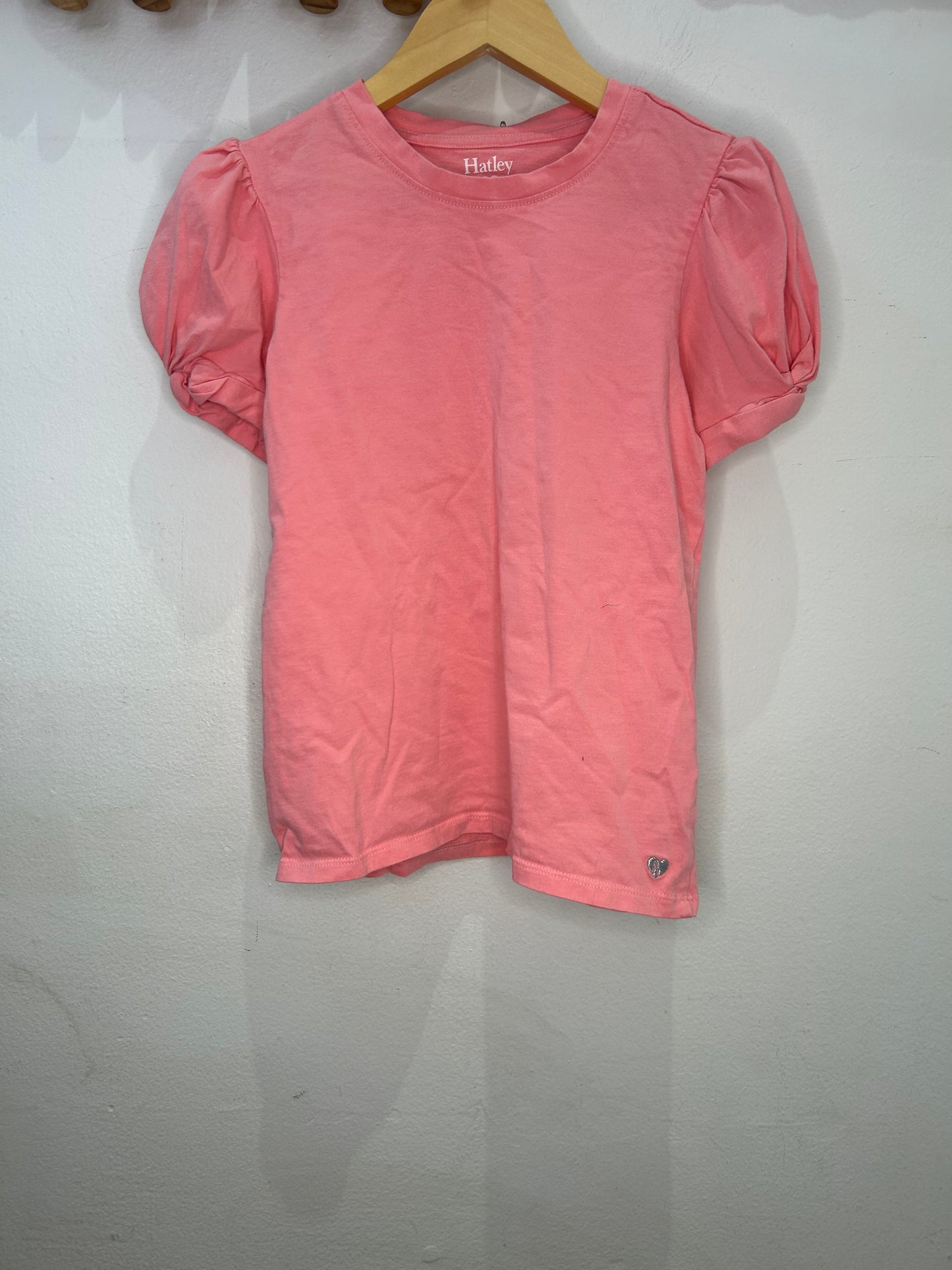 Hatley puff peach sleeve tee 8y